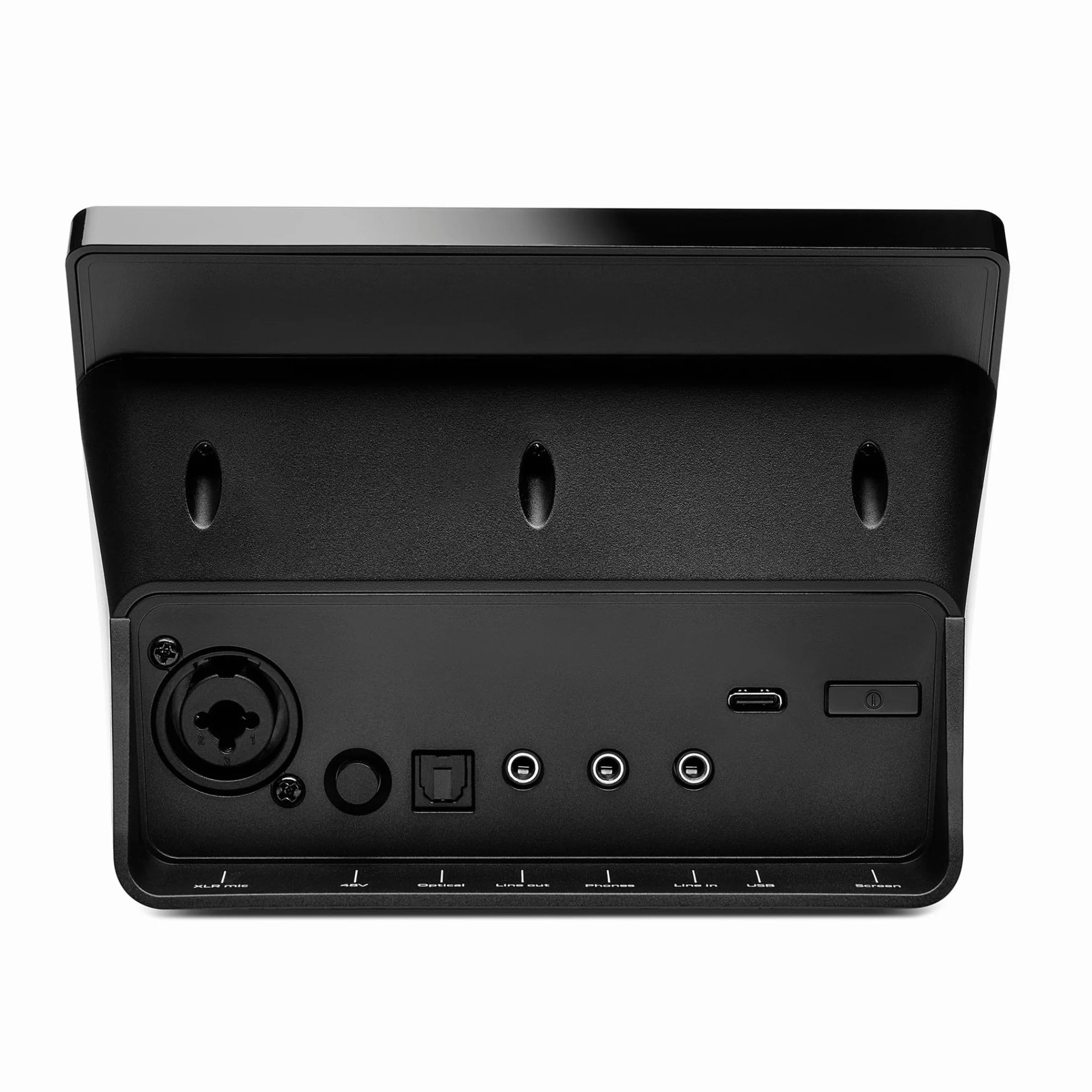 Hercules Stream 200 XLR - Mezclador de Audio y Tarjeta de Sonido para Streaming (Entrada XLR Profesional, Pantalla LCD, Control de Mezcla Dual para Público/DJ, PC Windows) Negro