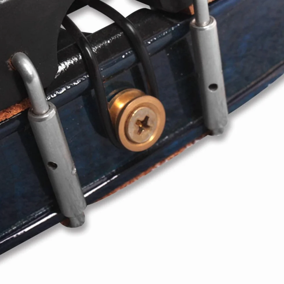 Violín eléctrico de 4 cuerdas, tamaño completo 4/4, violín eléctrico silencioso negro, madera maciza azul, violín eléctrico de colores mezclados con accesorios de ébano, kit de
