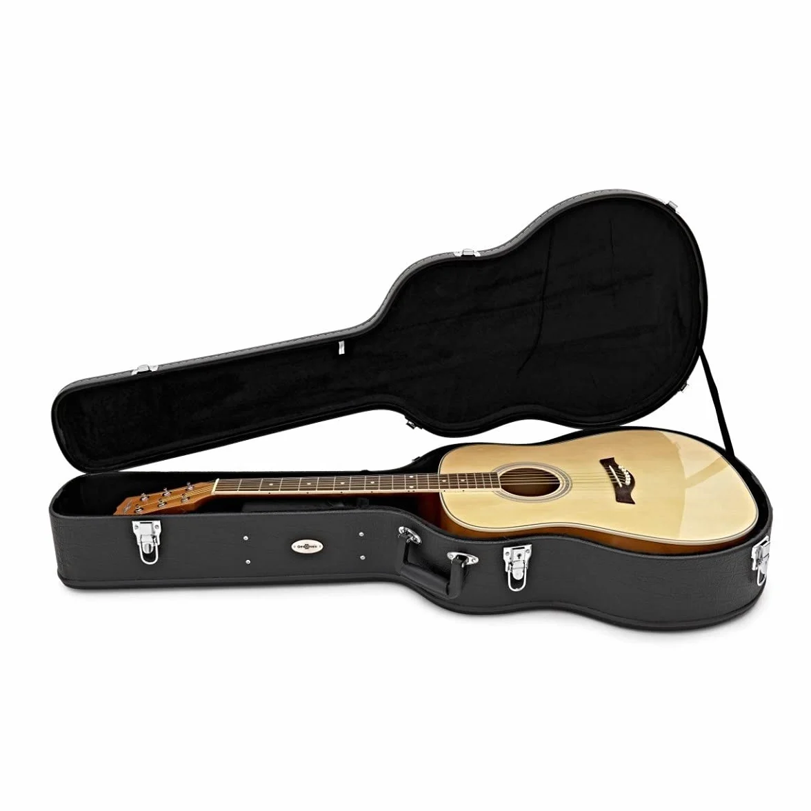 Funda Rígida para Guitarras Acústicas - Bloqueable con Forro de Felpa