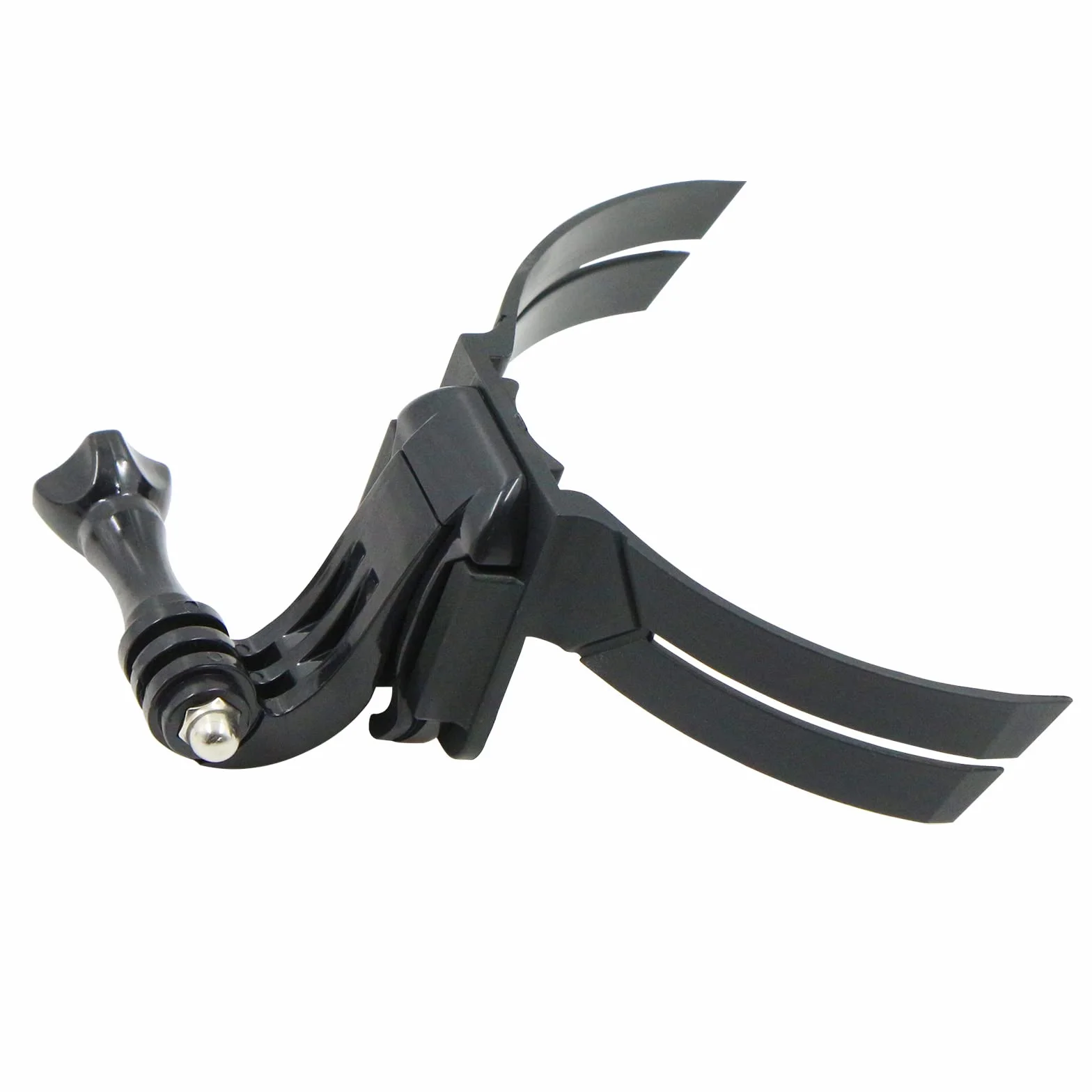 Soporte de Correa Casco Motocicleta - la Barbilla Delantera Montaje Curvado para Montaje GoPro, Soporte Curvado, Compatible con Otras cámaras Deportivas, 1 Pieza, Negro