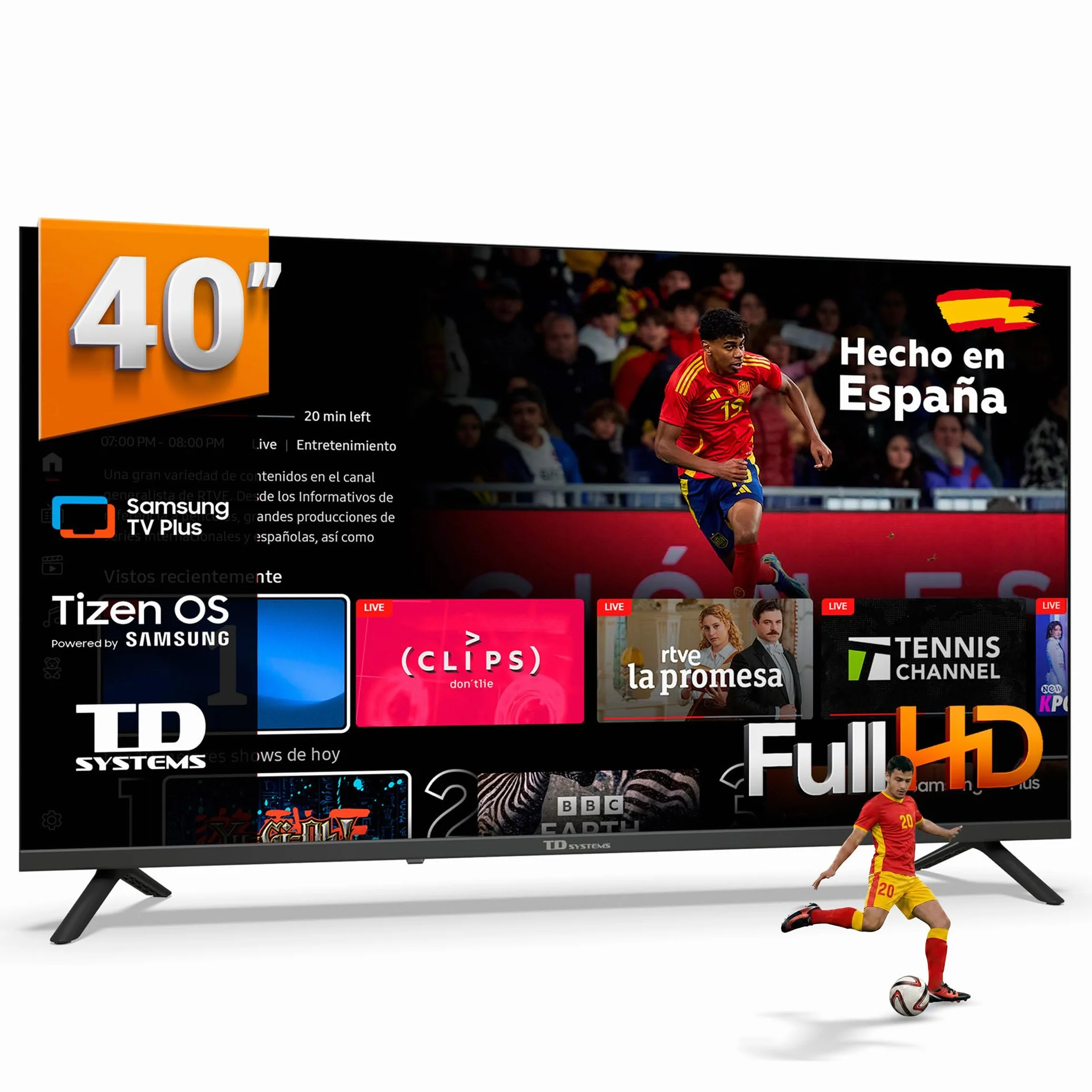 TD Systems Smart TV 40 Pulgadas Full HD Tizen OS 8.0 Powered by Samsung HDR10 Triple Tuner PRIME40C22TIZEN