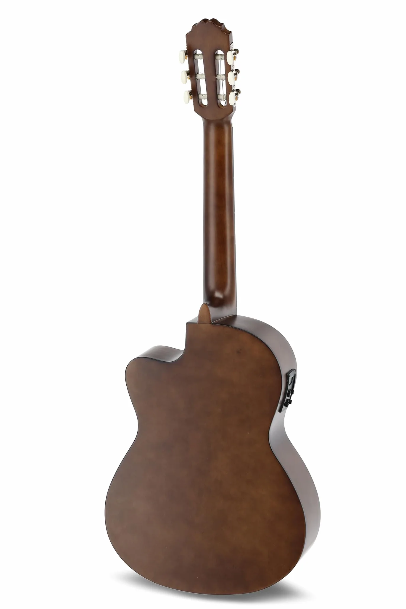 GEWA E-Acústica Guitarra Clásica Básica - Classic Electro - 4/4 - Cuerpo de Tilo - Pastilla EQ de 4 bandas con afinador - Cutaway - Color Nogal