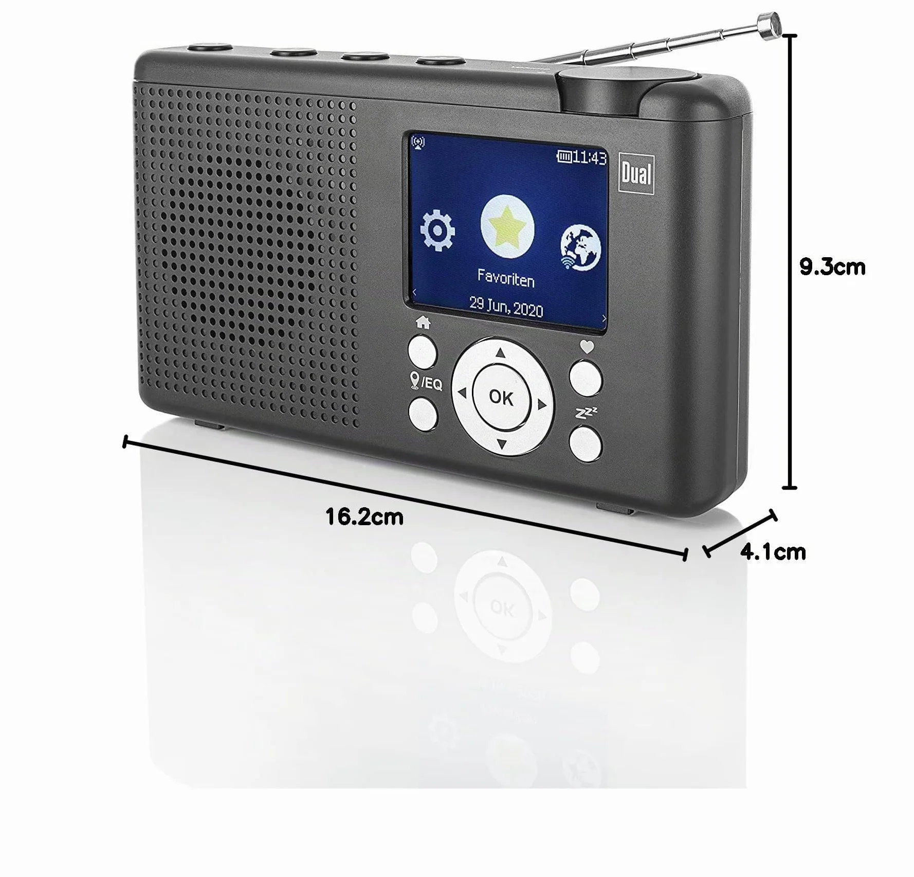 Dual 76524 MCR 200 Internet Radio de Mesa por Internet, Dab+, Dab, Radio por Internet FM, Dab+, FM, USB, Bluetooth, Negro