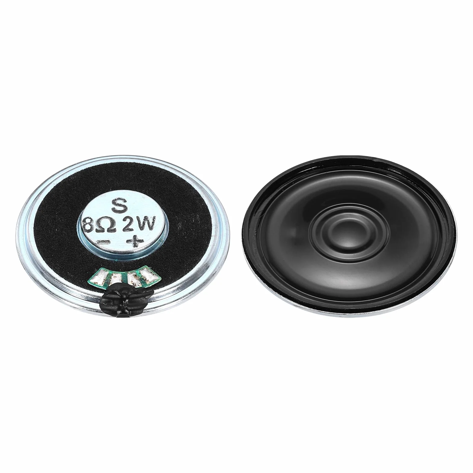 QUARKZMAN 4 unidades 2W 8 ohmios altavoces pequeños carcasa de metal redondos altavoz magnético interno