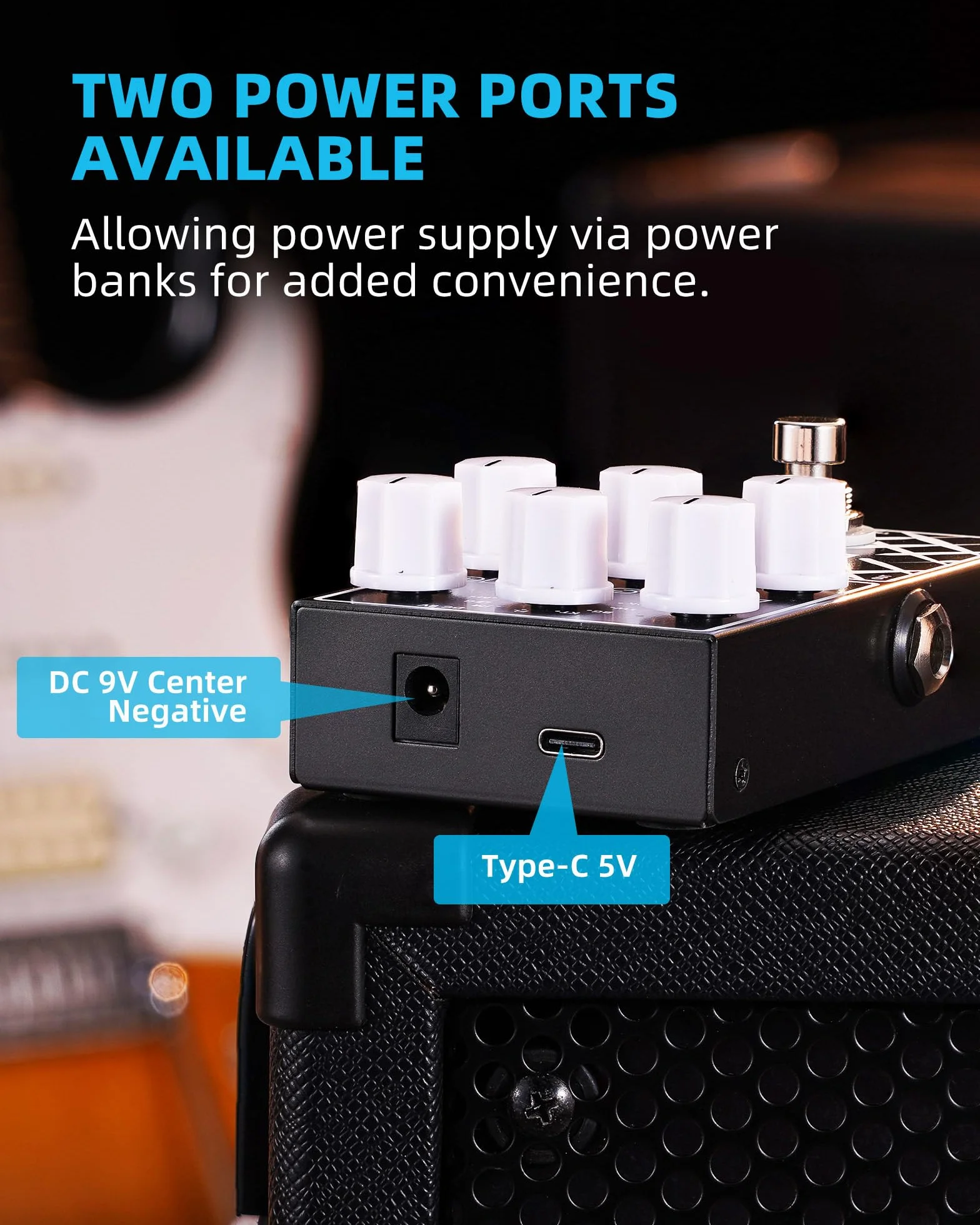 LEKATO Pedal de preamplificador, pedal de efectos de guitarra digital, 9 modelos de preamplificador con ecualizador de 3 bandas para guitarra eléctrica