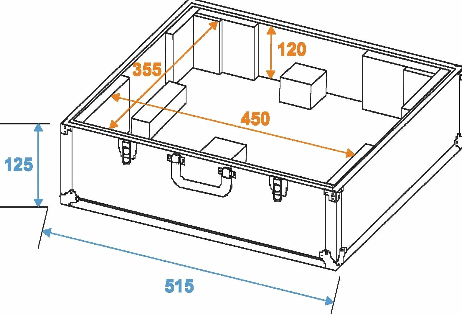 Steinigke Caso DE Vuelo Flight Case para Placa GIRATORIA Technics SL 1200 Negro OMNITRONIC