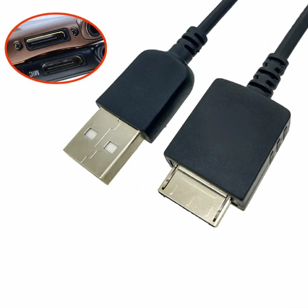 Cable de carga USB de sincronización de datos de 1,2 m compatible con reproductores de MP3 Walkman NW-A25HN A27HN A35 A45 ZX300 y más
