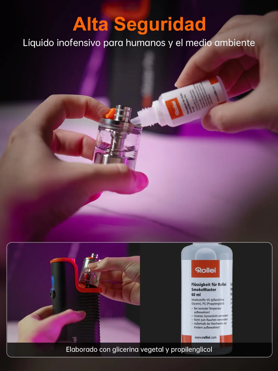 Rollei Smoke Master Pro – Efectos de Niebla Profesionales para Impresionantes Fotos y vídeos, Mando a Distancia inalámbrico, múltiples usos, para Eventos, Fiestas, escenarios, etc