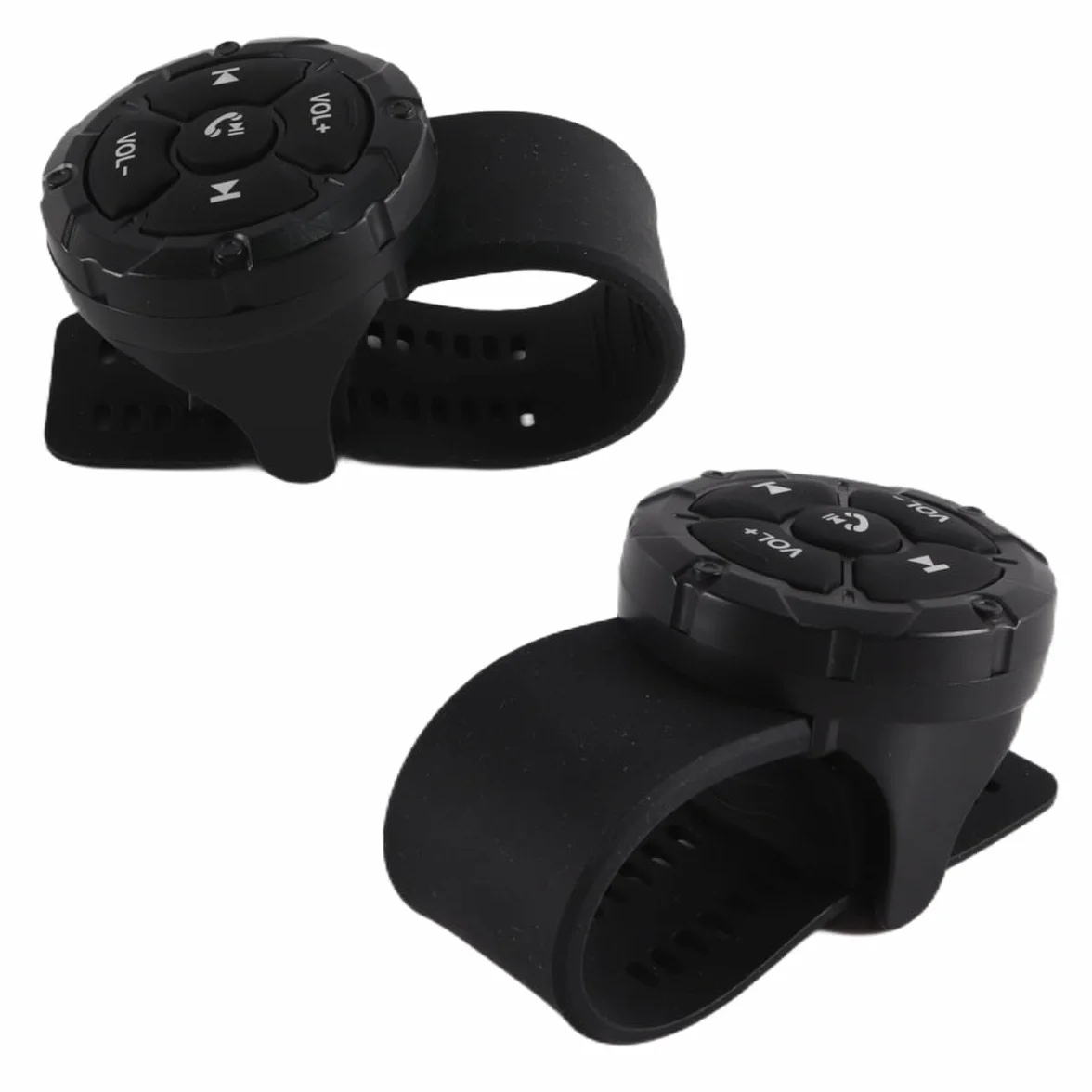 Control Remoto Inalámbrico Bluetooth con Botón Multimedia Impermeable para Volante de Moto, Bici y Coche