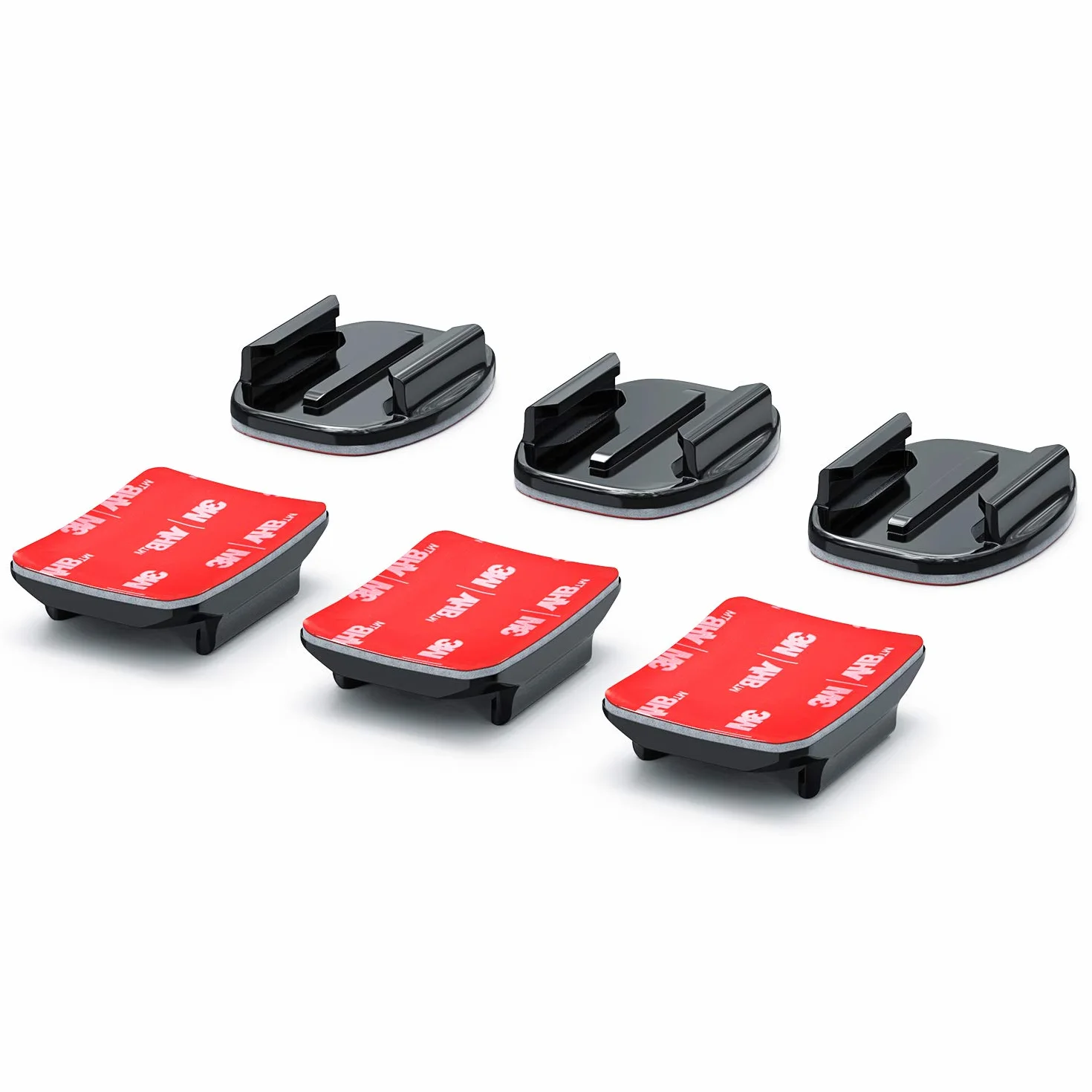 Soportes Adhesivos Pegatinas 3M Monturas Curvo Casco Plano Compatible con GoPro Hero 13 12 11 10 9 8 7 6 5 Session dji Cámaras de Acción (6 Paquetes)