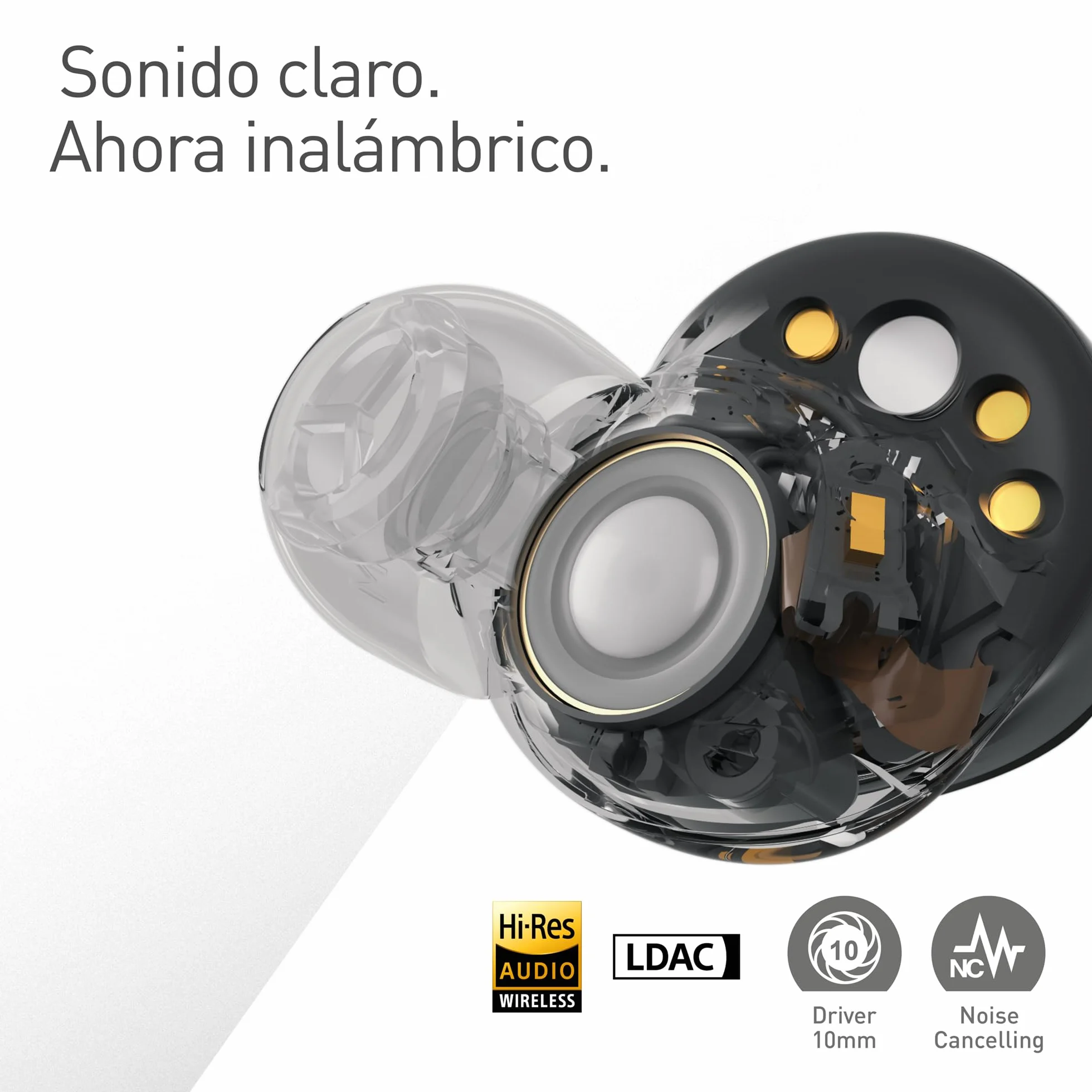Technics EAH-AZ80E-A Auriculares inalámbricos con cancelación de Ruido, Bluetooth, Auriculares intrauditivos con micrófono, Ajuste Personalizable, hasta 7 Horas de reproducción, Azul Medianoche
