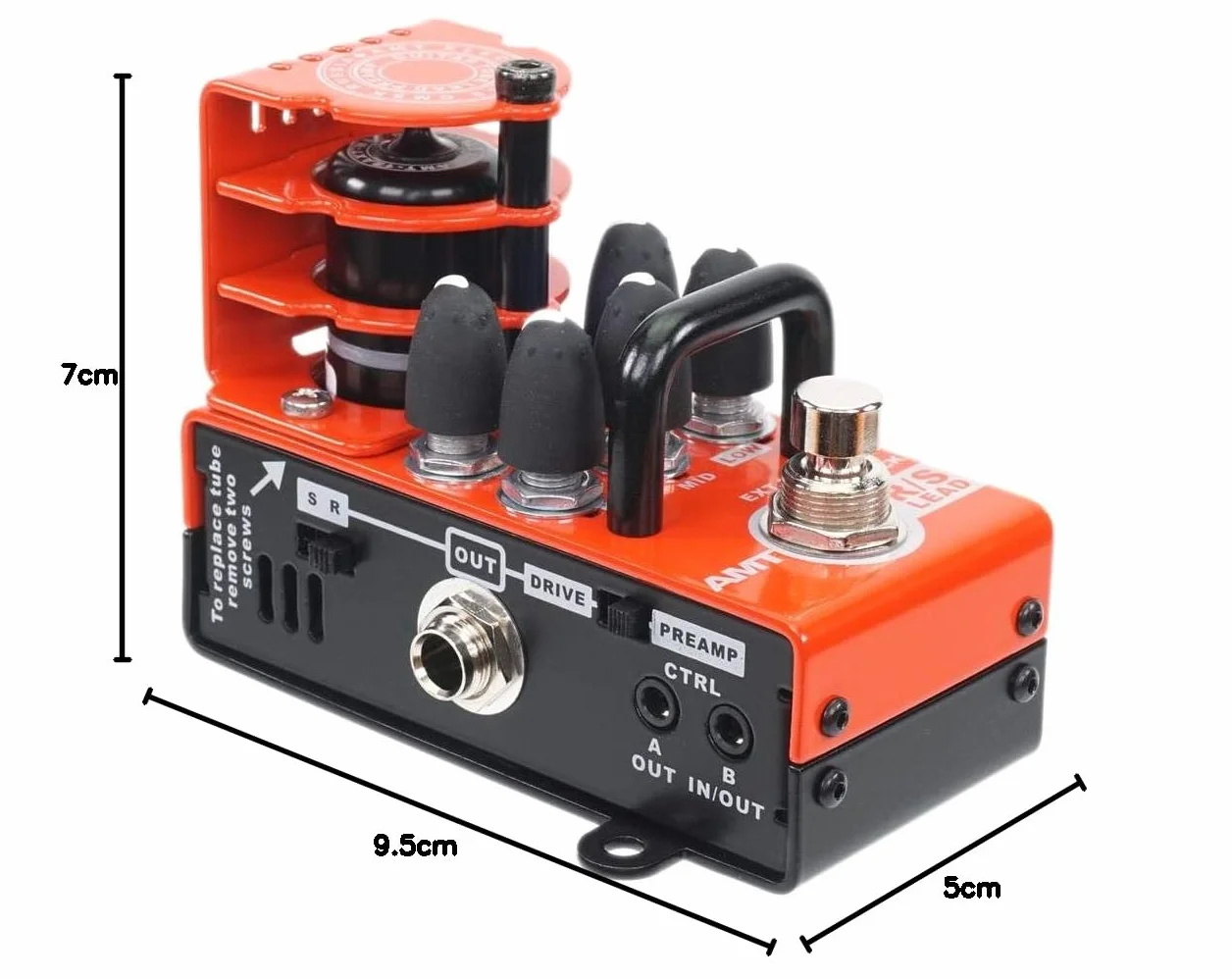 AMT Bricks R/S-Lead - Preamplificador de guitarra tubular de 1 canal (Mesa/Soldano Emulate)