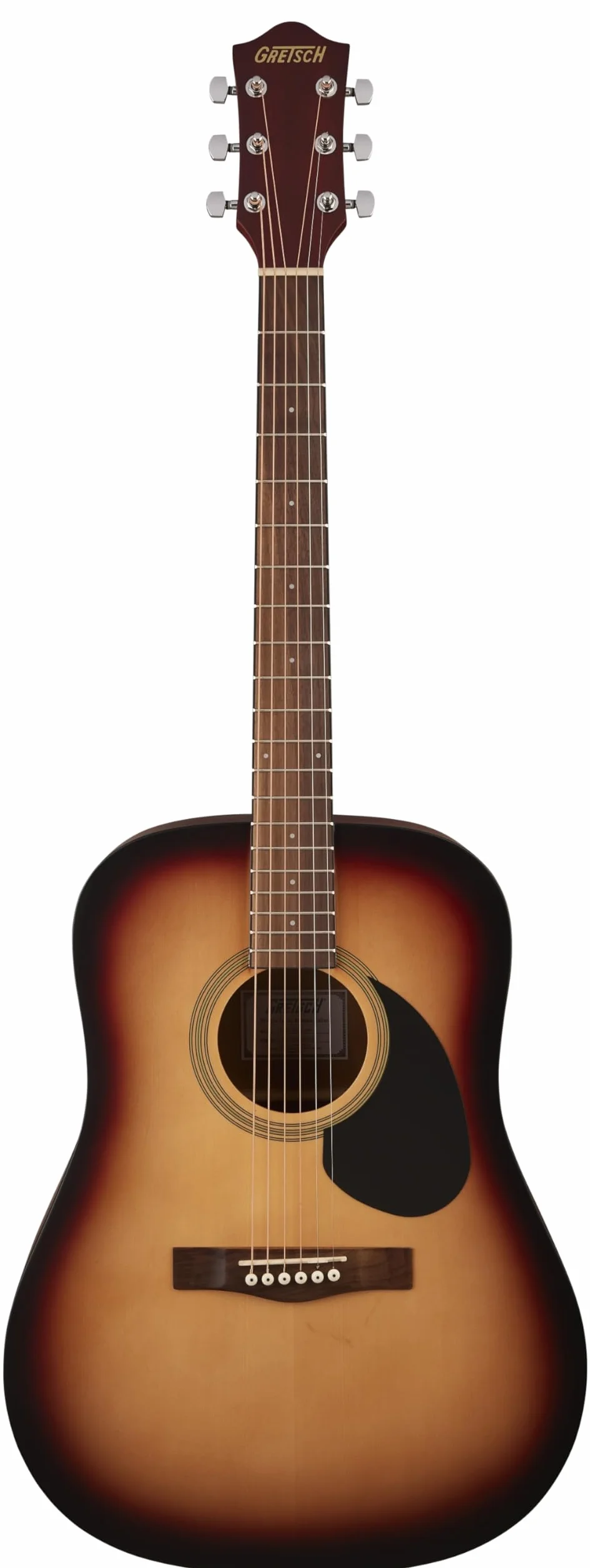 Gretsch Prelude™ D100 Dreadnought Acústico, Sunburst. Guitarra ideal para principiantes.