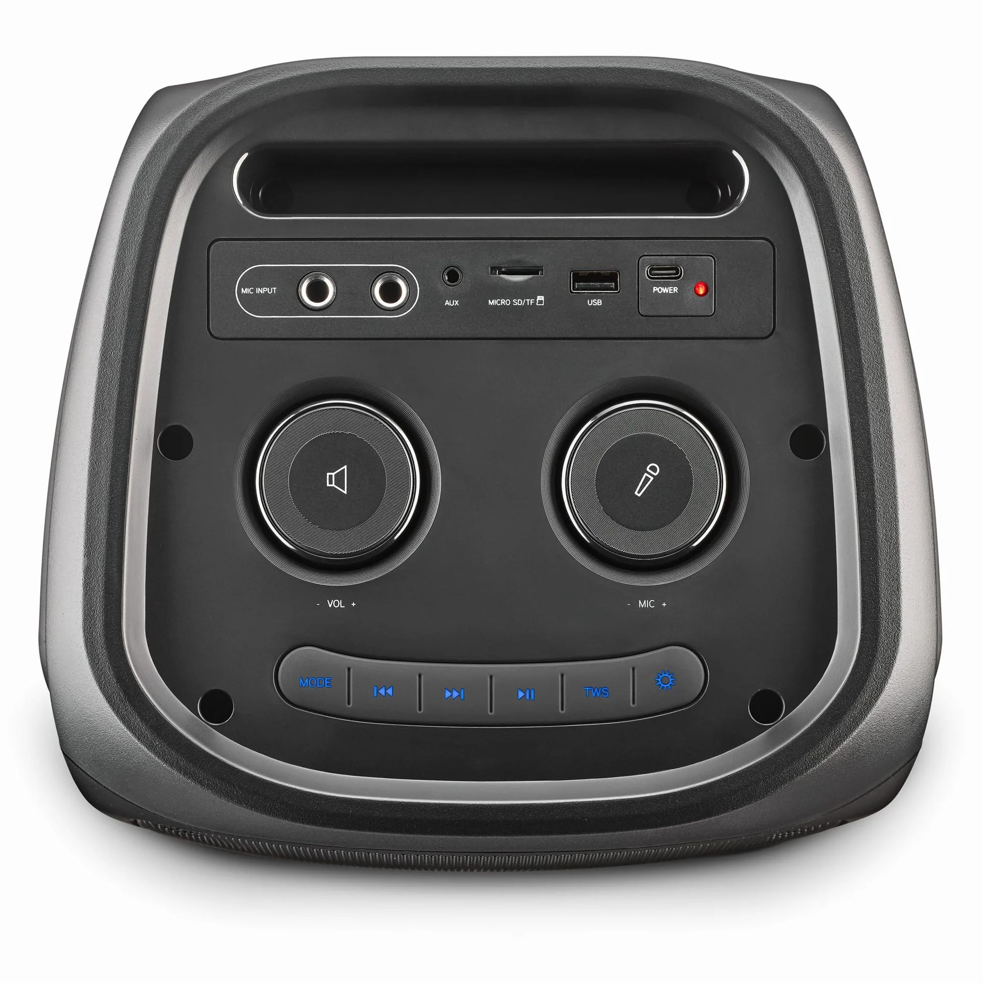 NGS Wild Temper – Altavoz Portátil Bluetooth 5.3 para Fiestas, 200 W, TWS, Luces LED RGB, Doble Entrada Micrófono Karaoke, USB/AUX, Batería 4400 mAh