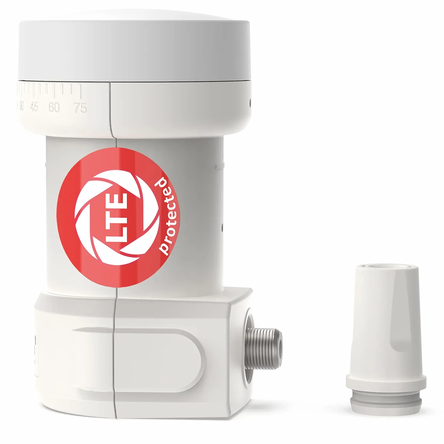 DUR-line +Ultra Single LNB - 1 participante Blanco - con Filtro LTE [ Prueba Muy Buena *] 1 Pliegue, Digital con protección contra la Intemperie, Full HD, 4K