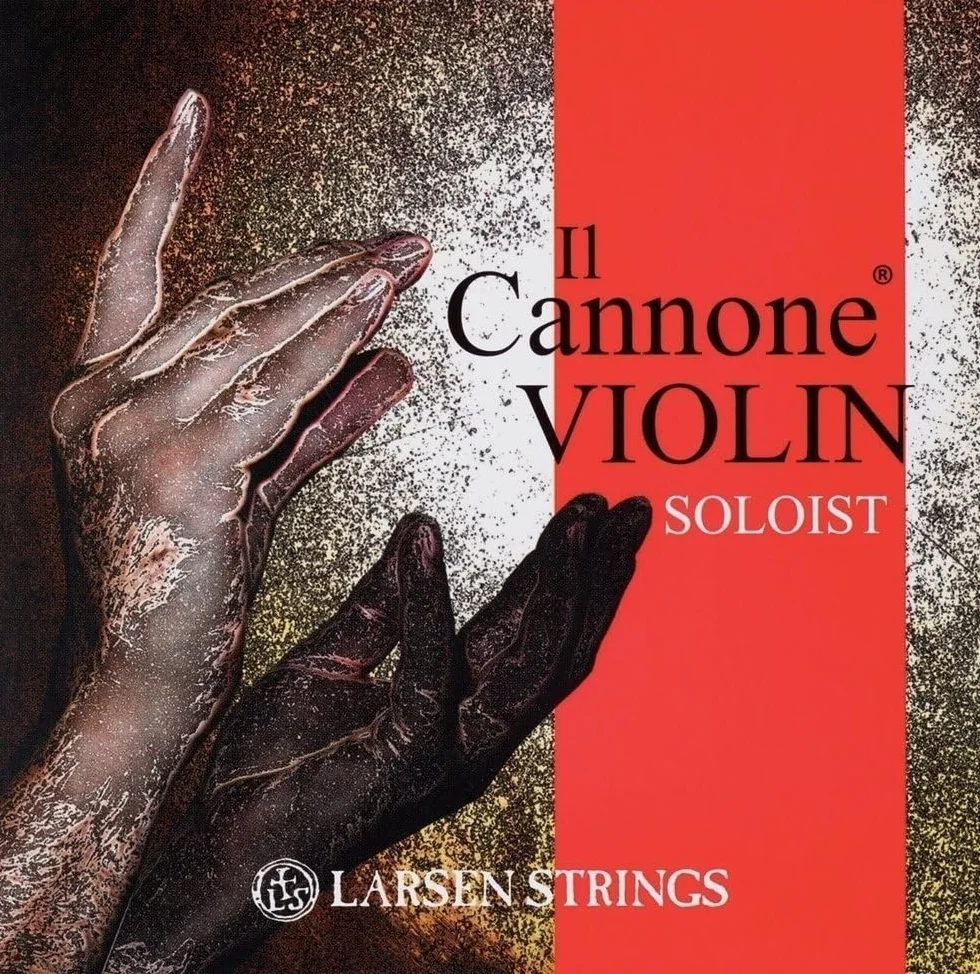 LARSEN STRINGS Violin Saiten II Cannone - 4/4 Violín - Solista - Juego de 4 cuerdas, tensión 24,5 kg/53.9 lbs