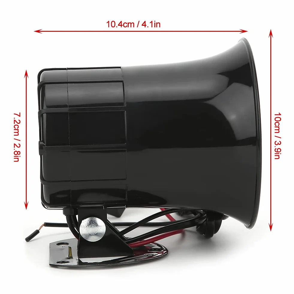 Altavoz de Bocina de 3 Tonos, 12V, 30W, Altavoz de Bocina de 3 Tonos para Coche, Megáfono de Motocicleta, Sirena de Advertencia Electrónica, Dron de Ambulancia