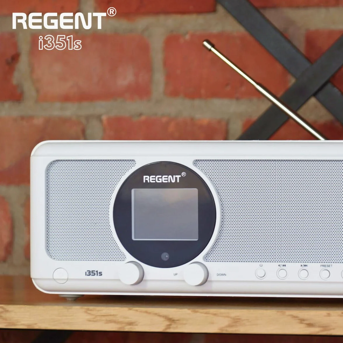 Ferguson - Radio por Internet Dab+ Wi-Fi - Regent i351s Spotify Connect/AUX/USB/Bluetooth - Radio multibanda: Altavoz, Hi-Fi, FM - Doble Alarma, Mando a Distancia - IN/out único - Bluetooth (Blanco)
