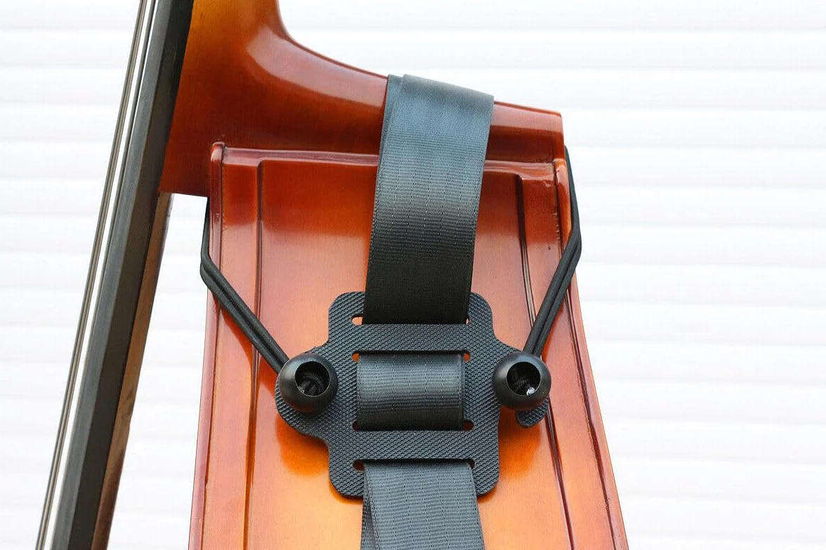 Carrito Vertical para Contrabajo con Correas de Rueda Duraderas, Fácil de Transportar, Negro - Ideal para Contrabajos de Tamaño 1/10 a 4/4 - Alta Portabilidad y Resistencia