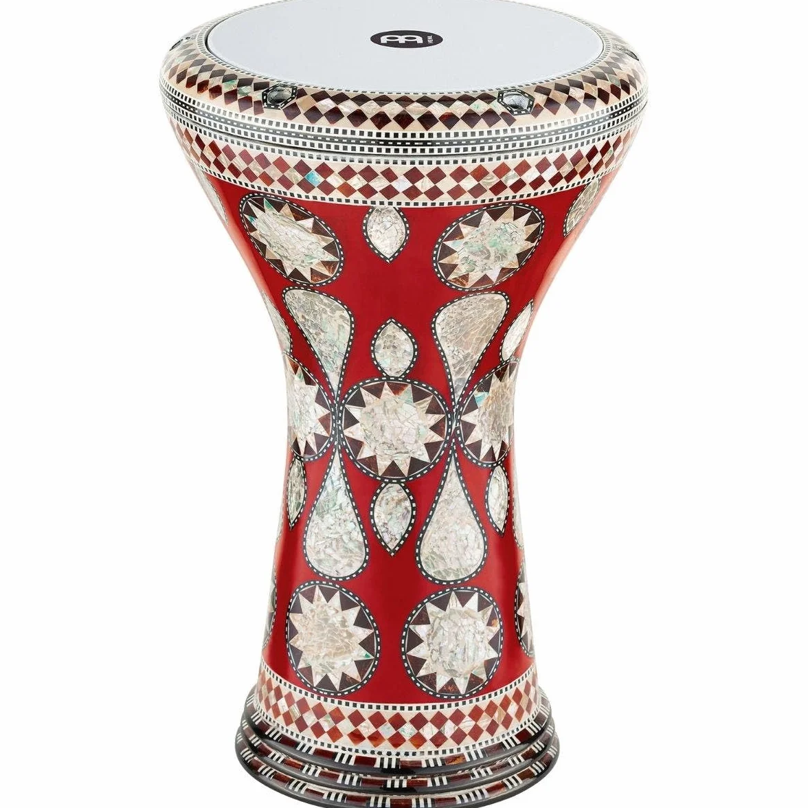 Meinl AEED2 Artisan Edition White Pearl Mosaic Imperial Egypt - Cojín doble (8,75 pulgadas), diseño de mosaico, color blanco