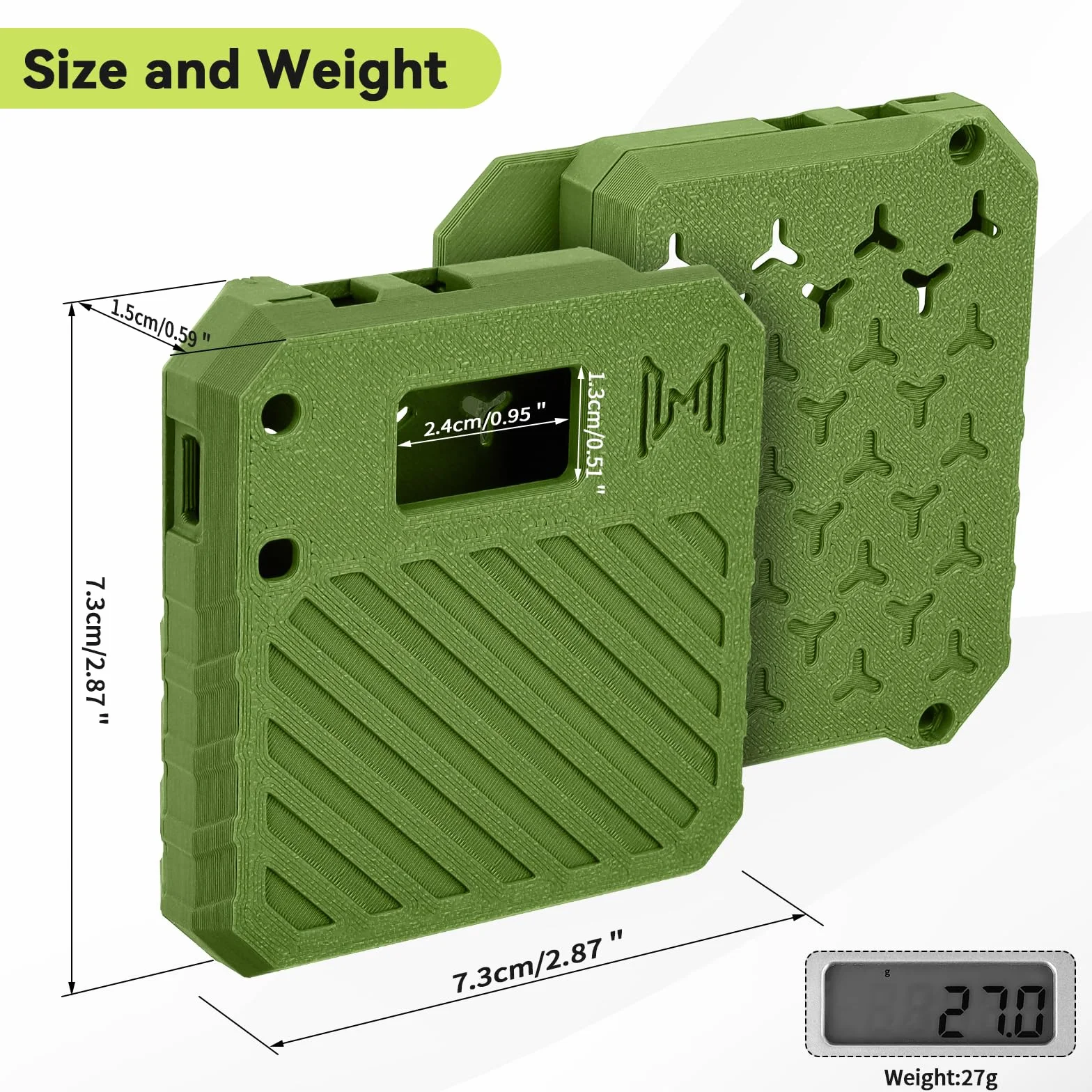1 paquete ESP32 para carcasa Heltec V3, placa de desarrollo LoRa, carcasa de malla con conector de antena e interfaz tipo C (N33, verde militar)