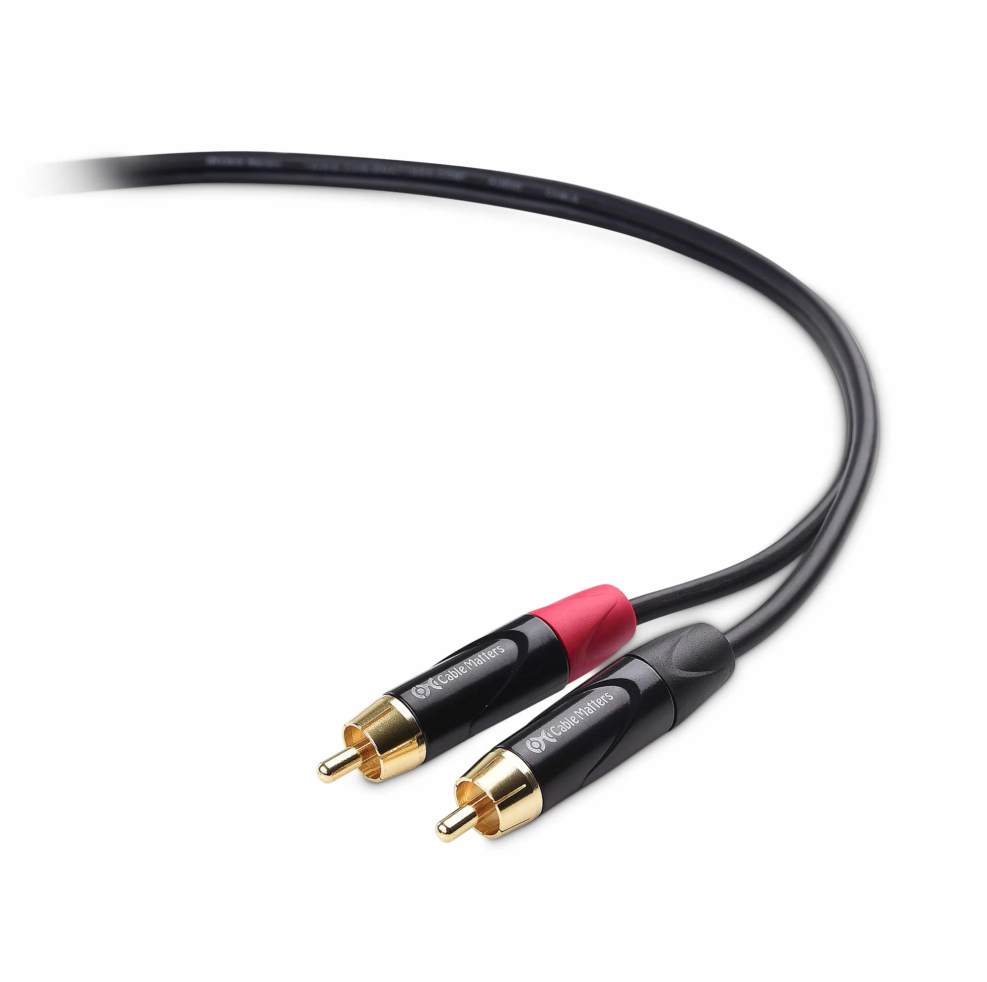 Cable Matters Cable de interconexión doble RCA a XLR desequilibrado de 1,8 m, 2 RCA a 2 XLR macho