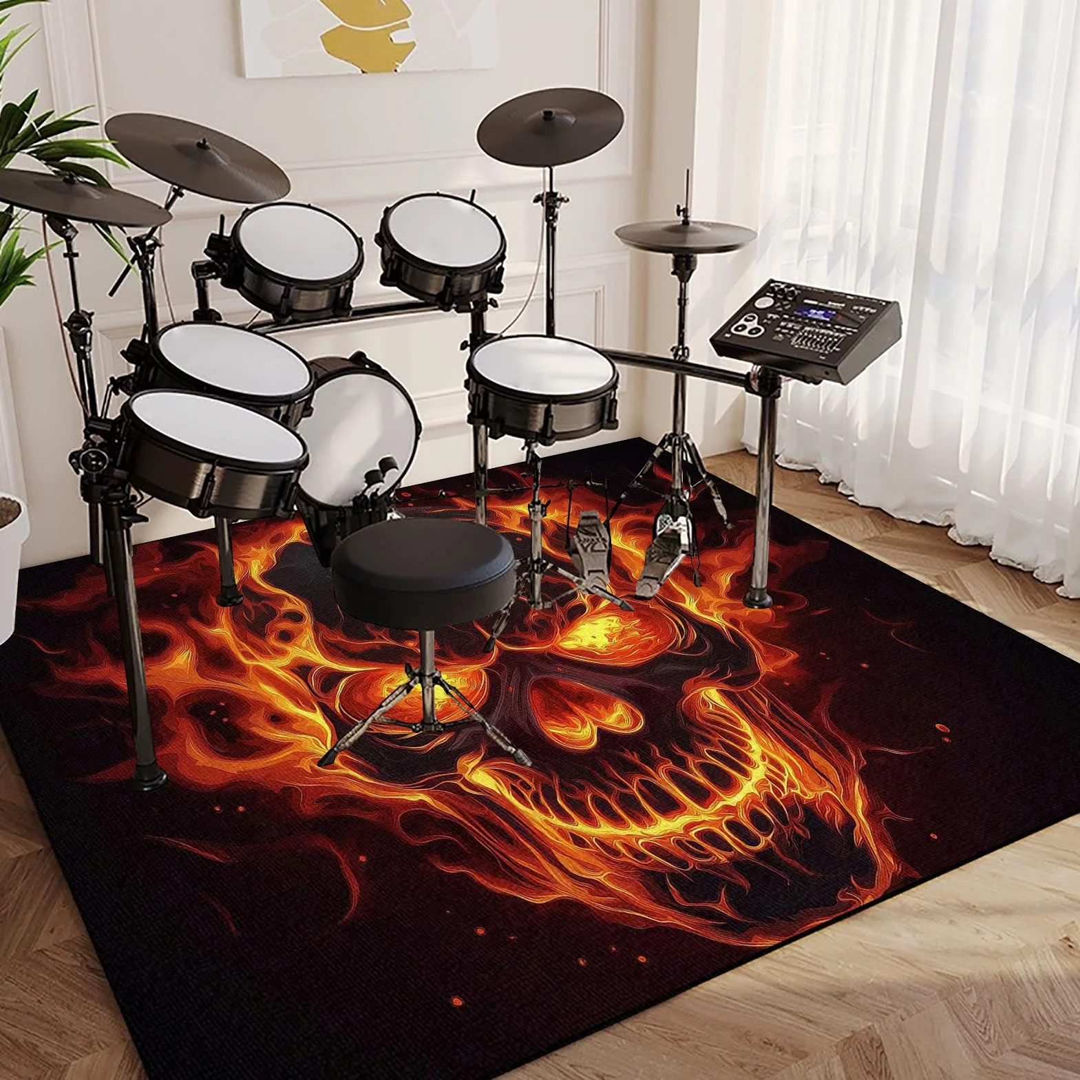 Alfombras Acusticas Batería - Tambor Alfombra Rectángulo - 200 x 180 cm Alfombrillas de Tambor Antideslizantes de Bateria Electrónica Bombo Caja y Otros Instrumentos Musicales Alfombrilla