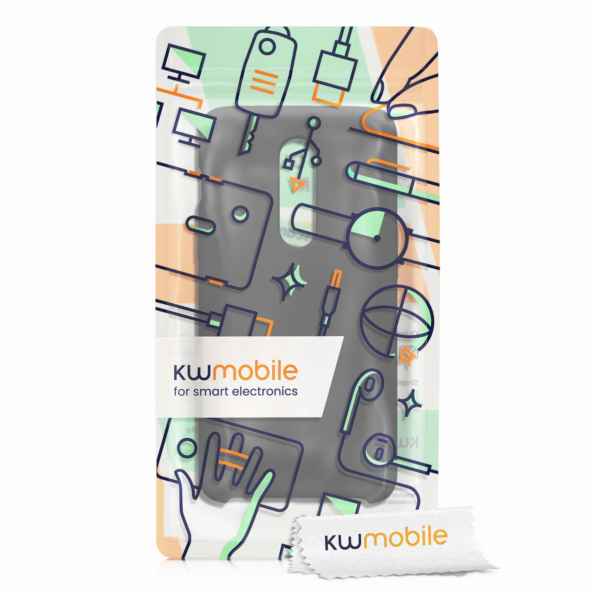 kwmobile Carcasa Compatible con OnePlus 6 Funda - Case TPU y Silicona antigolpes - Negro Mate