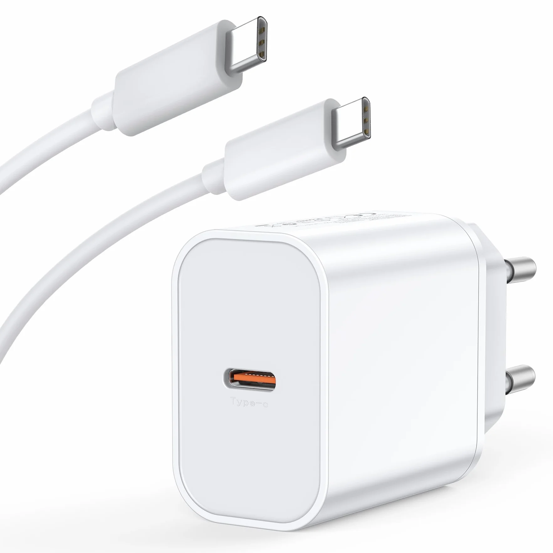 45W Cargador USB C para iPhone 17 16 15 Pro Max Plus Air, Samsung Galaxy S25 S24 S23, Carga Rápida con Cable 2M