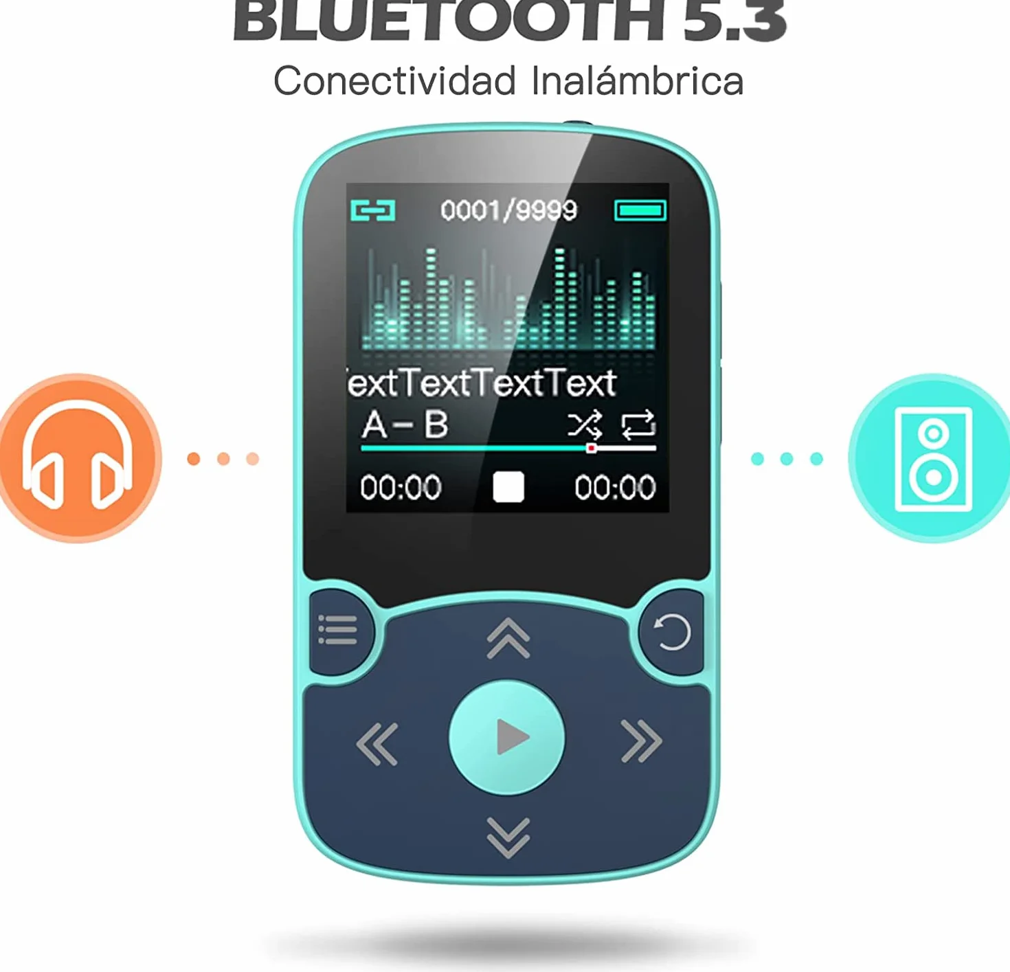 AGPTEK 32GB Clip Reproductor MP3 Deportivo Bluetooth 5.3 HiFi Sin Pérdida Radio FM Podómetro