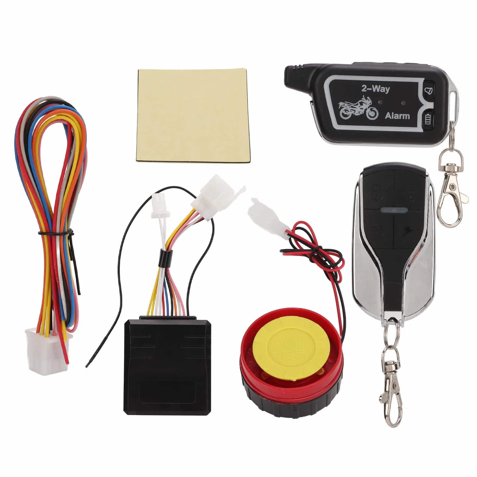 de Alarma Bidireccional para Motocicleta, Yosoo de Alarma Bidireccional para Motocicleta Alerta de Sonido de Vibración Control Remoto LCD Antirrobo Robo Ahorro de Energía