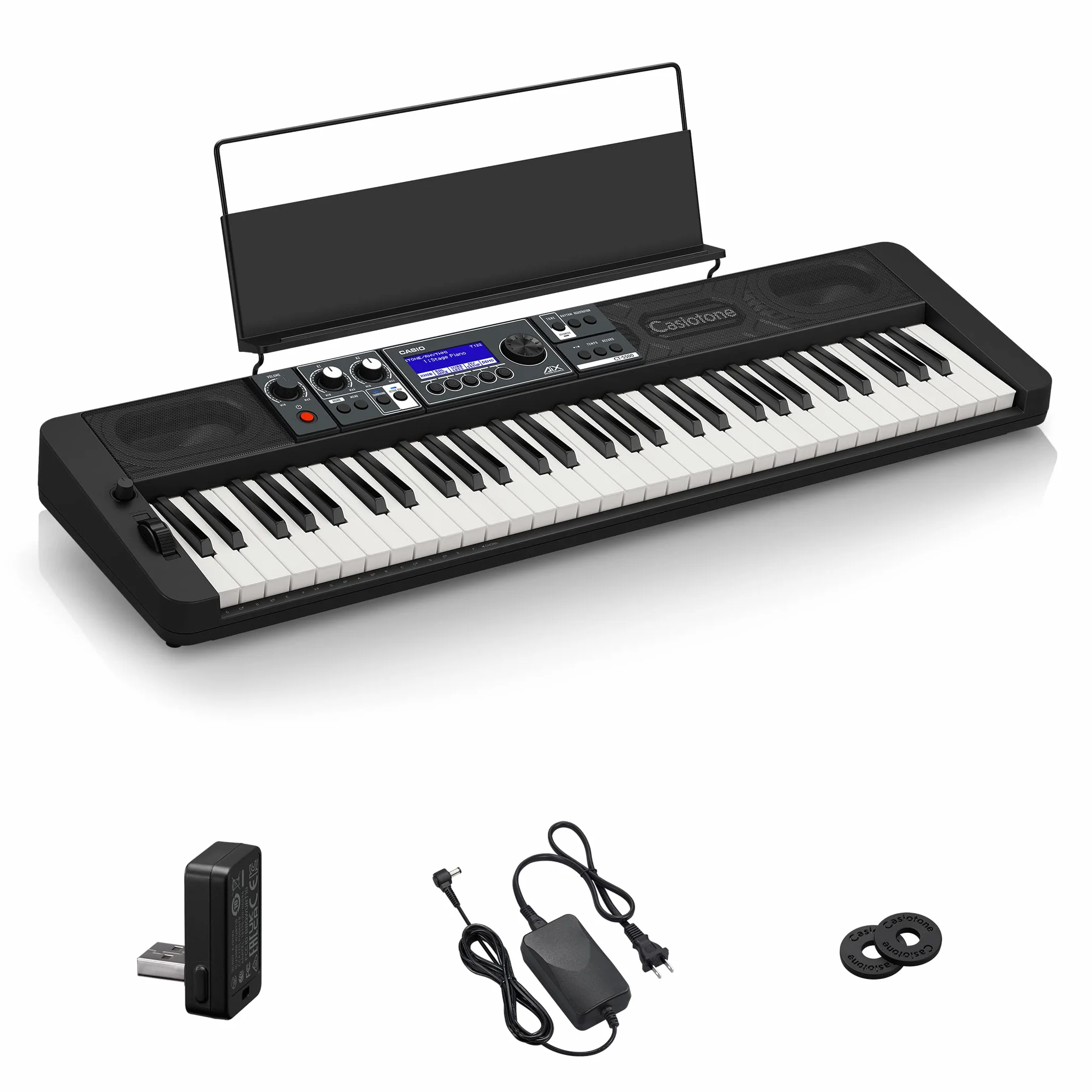 Casio CT-S500 Touch Response keyboard with Multi-track Recording negro