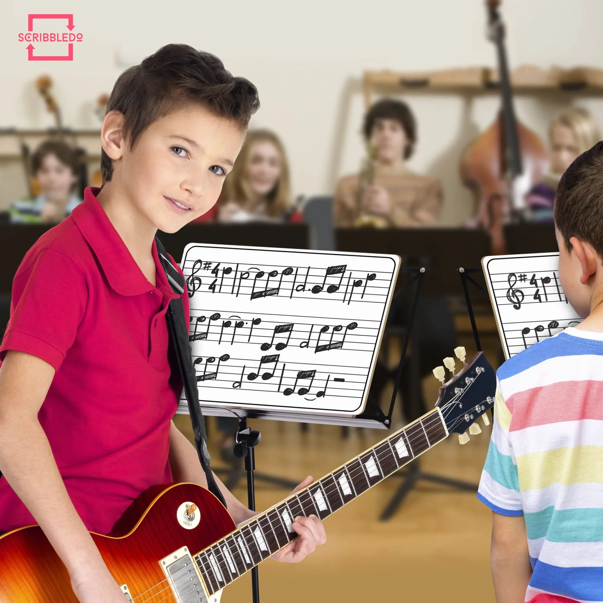 Paquete de 10 pizarras blancas de borrado en seco de 9 x 12 pulgadas para escribir notas musicales y más (mini pizarras blancas de doble cara) borradores incluidos