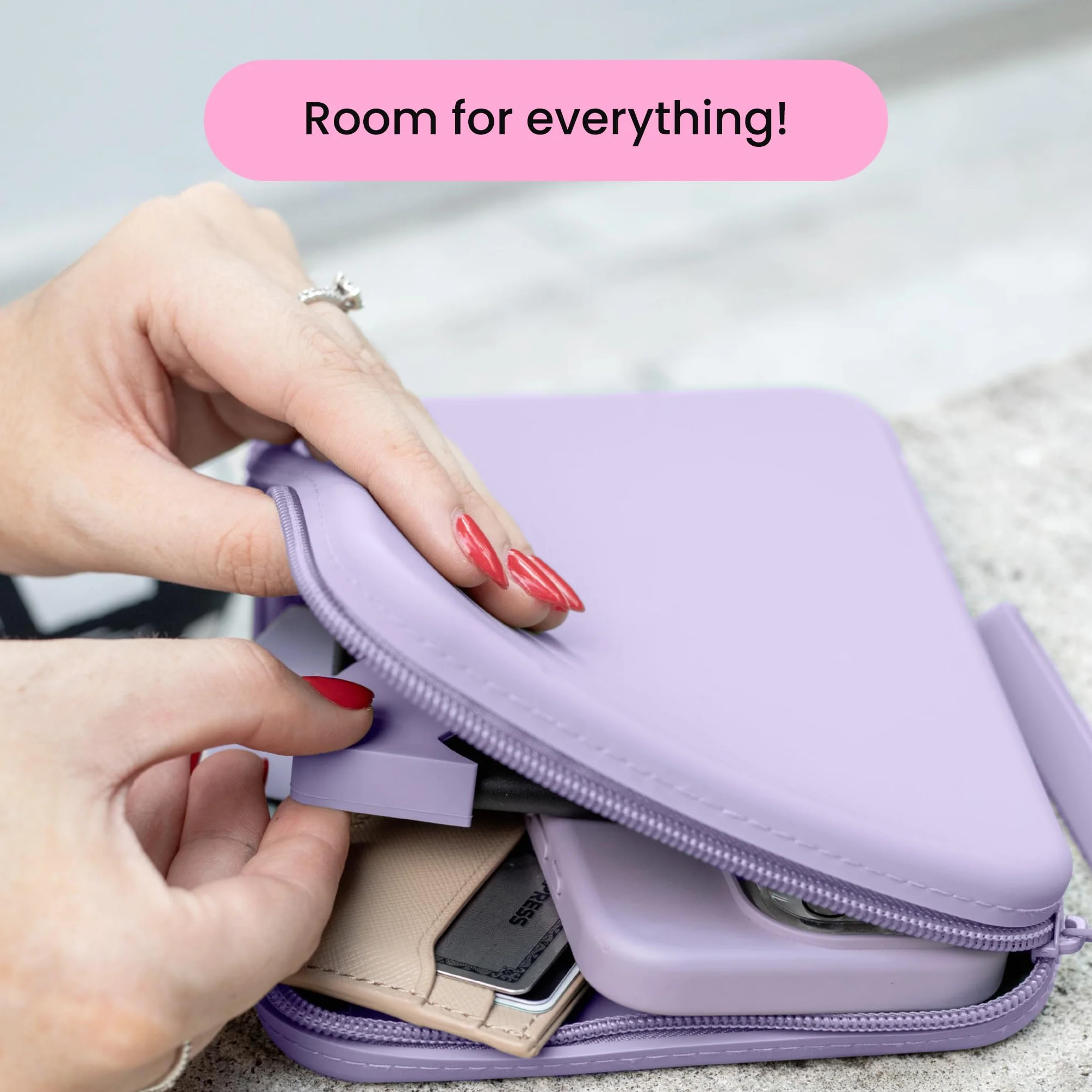 Strapsicle Silicona Embrague para Kindle, Bolsa Multiusos para Teléfono, Cartera y Llaves, se Adapta a Kindles, Kobos, Nook, Paperwhite 6.8 Pulgadas, iPad Mini 6