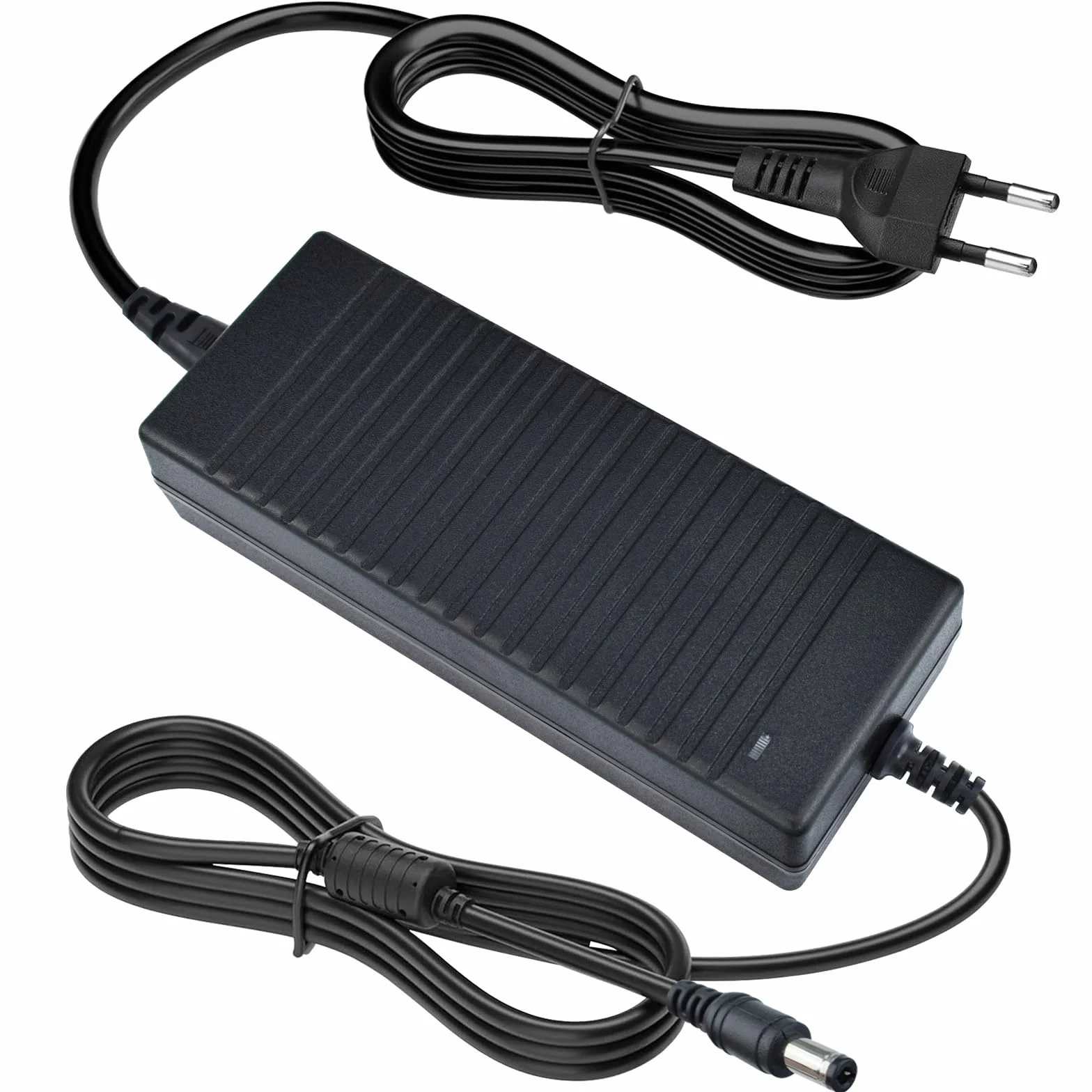 Adaptador de Corriente AC 100-240V a 24V 5A Transformador 120W Fuente de Alimentación Universal con Enchufe de 5.5 x 2.5 mm para Tiras LED, Cámaras, DVD, Pantallas LCD y Otros