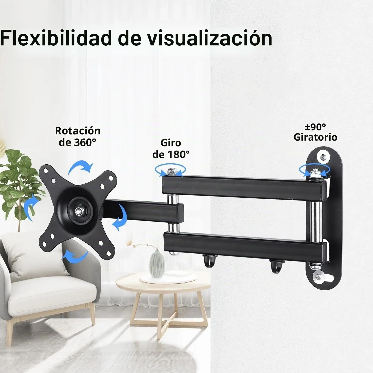 Suptek Soporte TV Pared, para Monitor 15-32 Pulgadas 13 kg VESA 100x100/75x75mm MA2720
