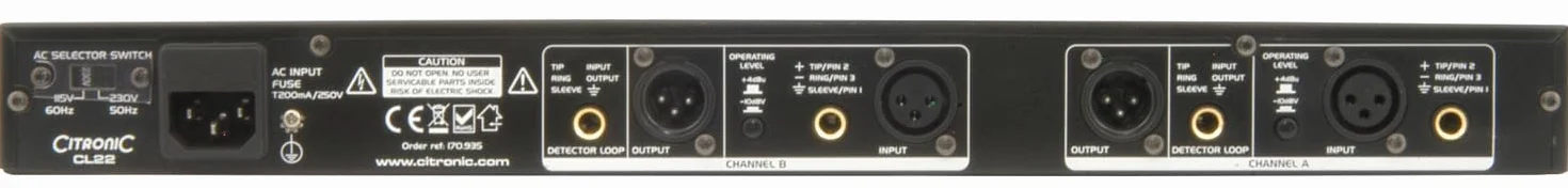 Best Price Square Compressor Stereo, Limitar/GATE CL22 by CITRONIC