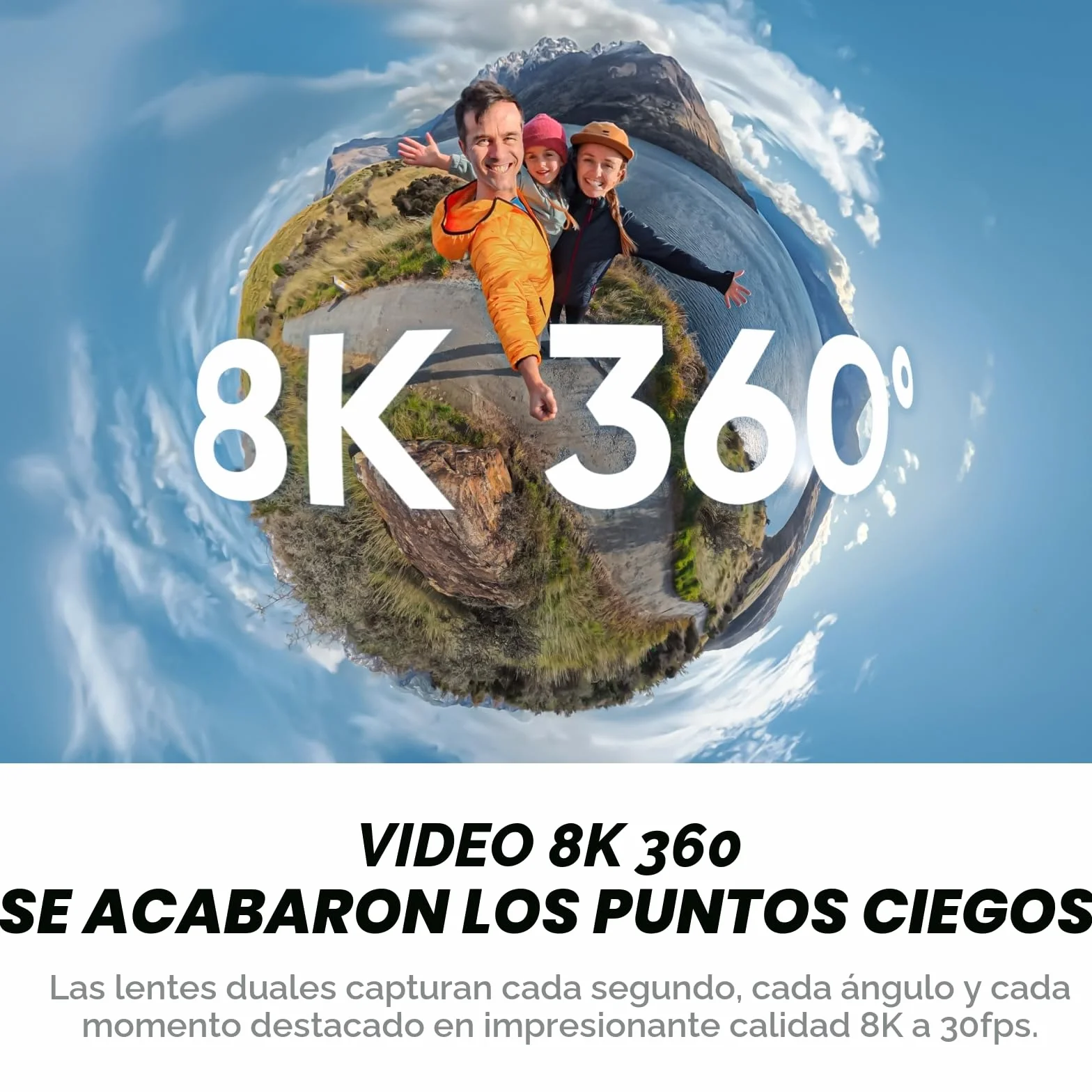 Insta360 X4 Cámara 8K 360° 165 g Negro Grafito Paquete de Principiante