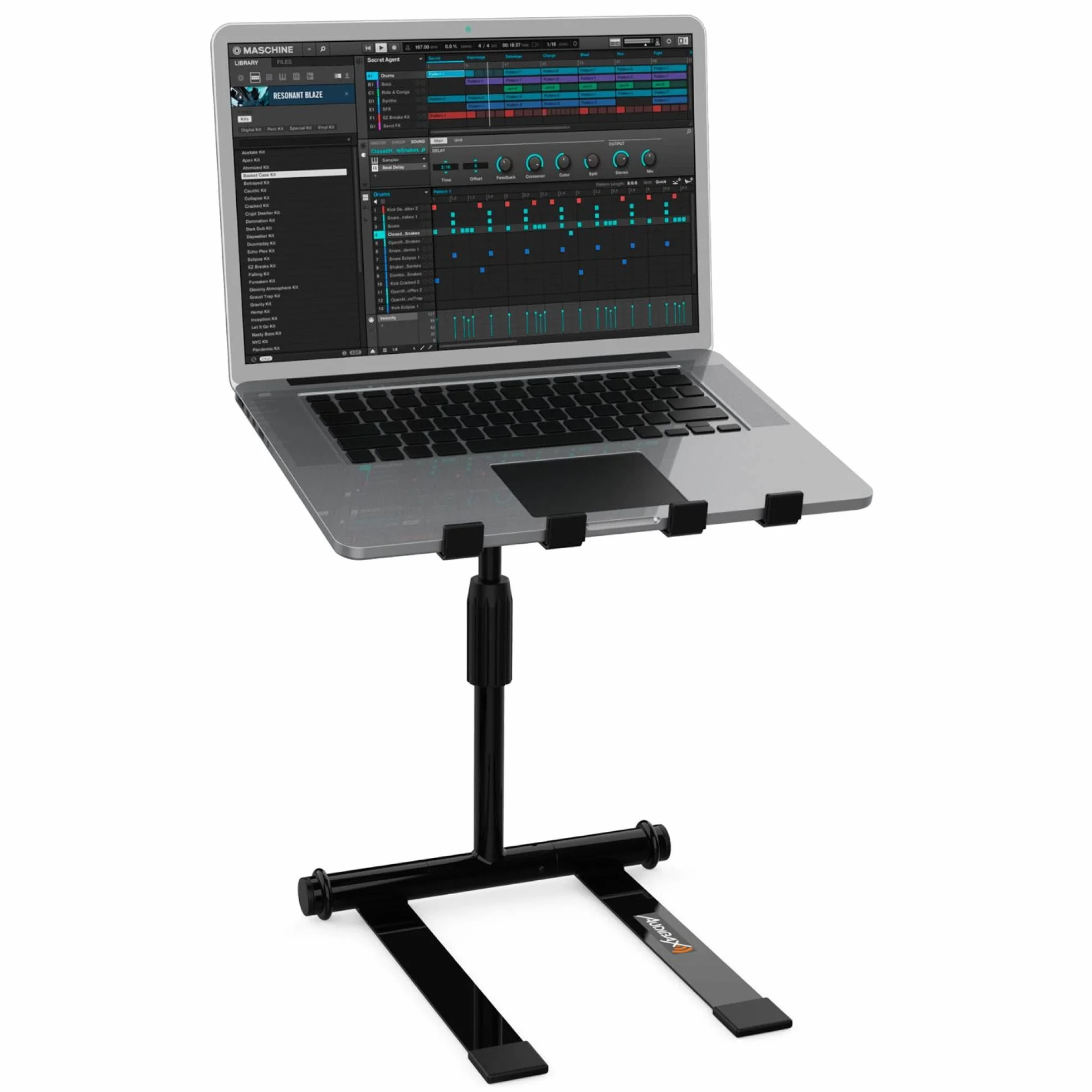 Audibax TOP-30 Soporte Laptop DJ Profesional Plegable con Bolsa