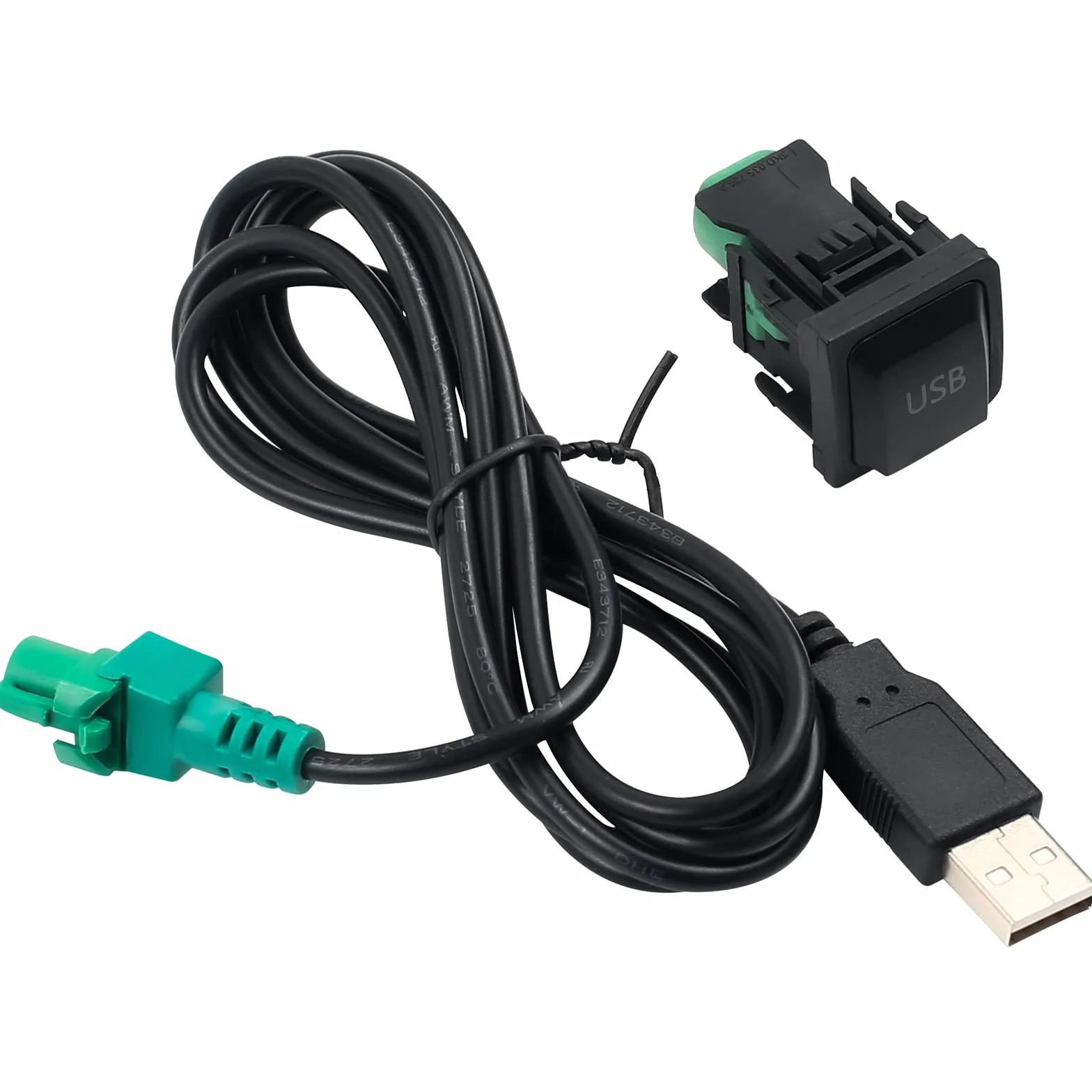 USB Cable Adaptador de Audio para Coche, Cable de Radio para Reproductor de CD, Repuesto para VW Volkswagen (130cm)