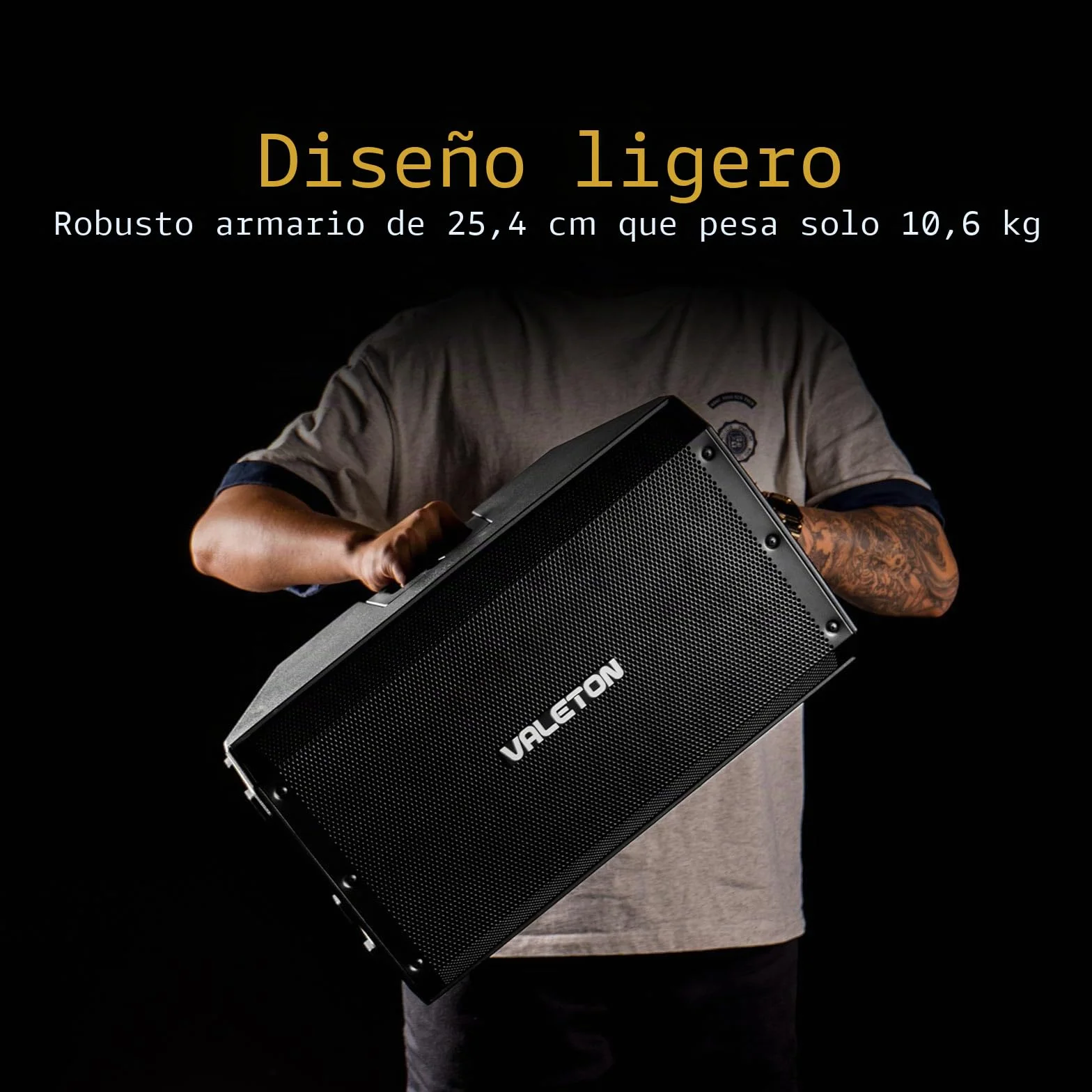 Valeton Altavoz activo FRFR de 10 pulgadas y 2 vías de 1300 vatios para modeladores de guitarra, bajo, multi FX y amplificador