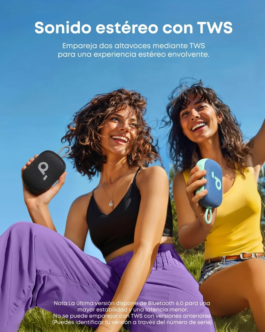 Soundcore Select 4 Go Altavoz Bluetooth Portátil Mini, 20H, IP67, 5W, Flotante