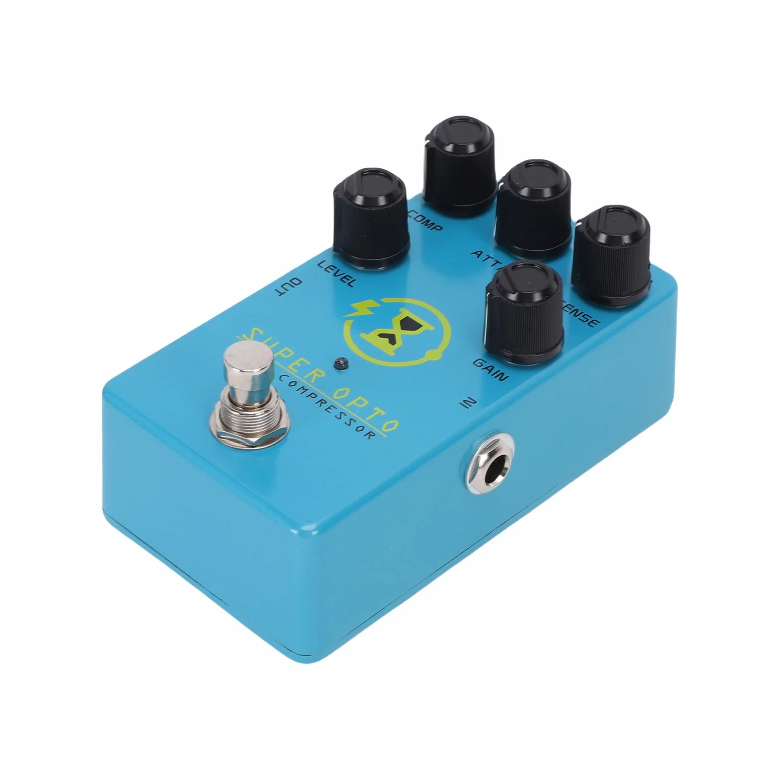 CHICIRIS Pedal Compresor, Diseño óptico de Aleación Azul, Bypass Verdadero para Sostenido de Graves Mejorado y Control Dinámico para Bajistas Eléctricos