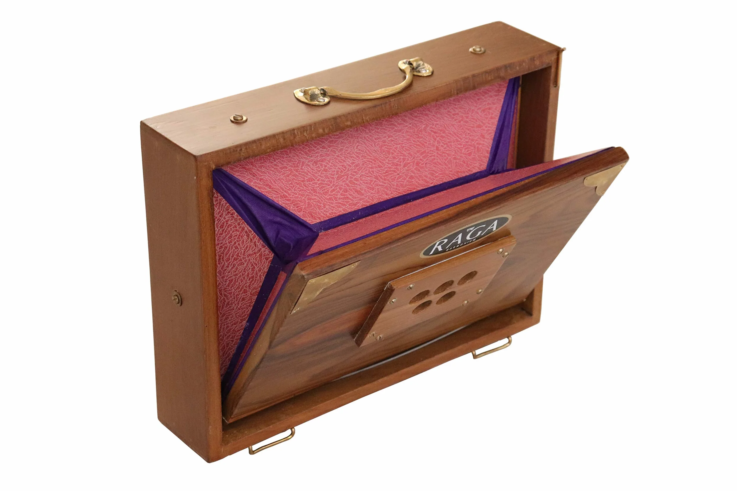 Shruti Box Raga Mini, modelo profesional, madera KAIL, escala de DO a DO (DO3 a DO4), 30 x 22 x 8,5 cm, peso de 2,5 kg, ajuste de 440 Hz (432 Hz bajo pedido)