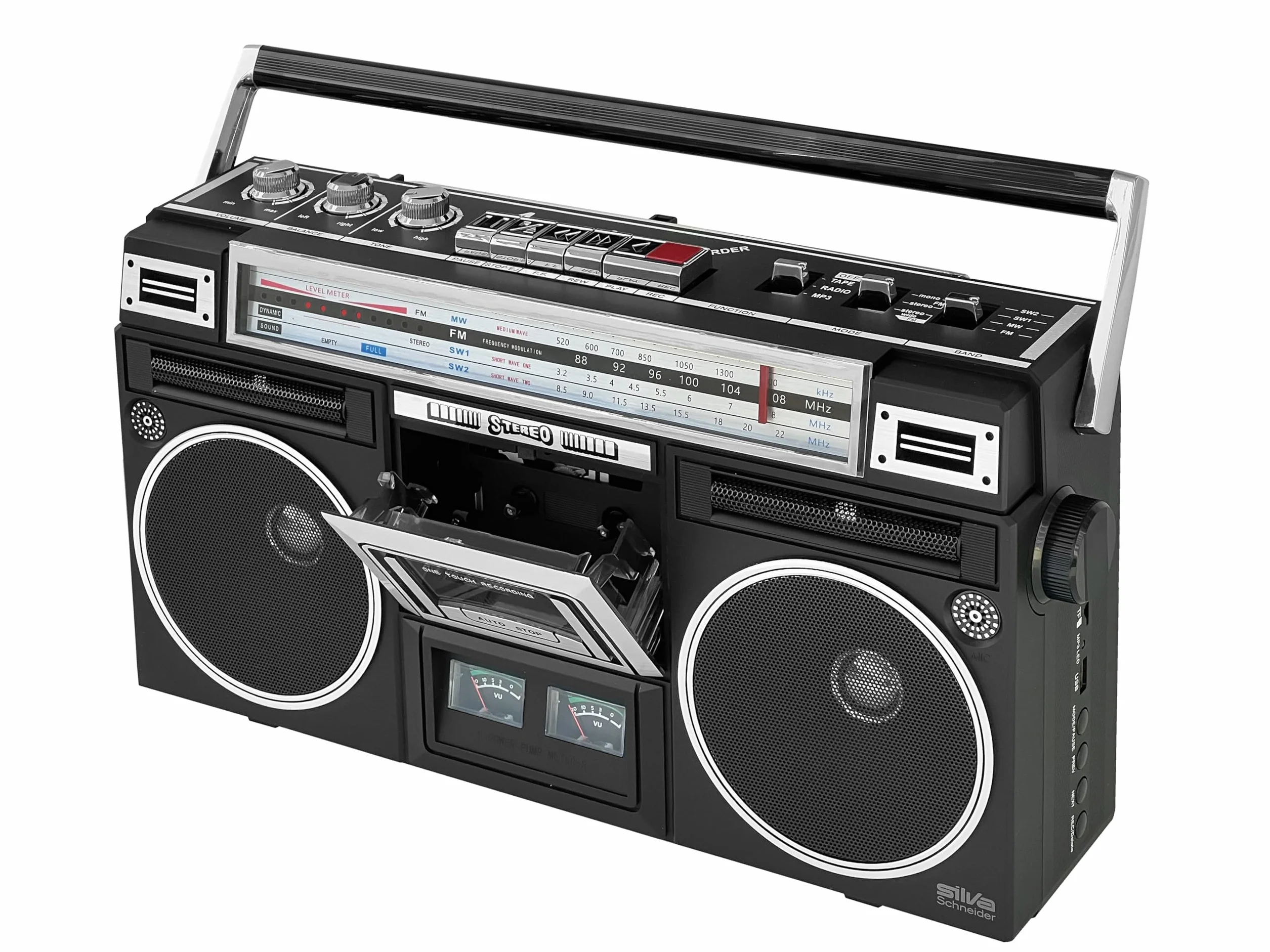 Silva Schneider PCR 1980 BT Grabadora de Casete portátil Retro Bluetooth