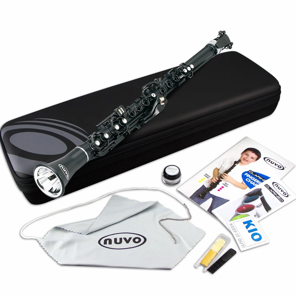 Nuvo Clarinéo - Clarinete (set estándar, en do), color negro y plateado