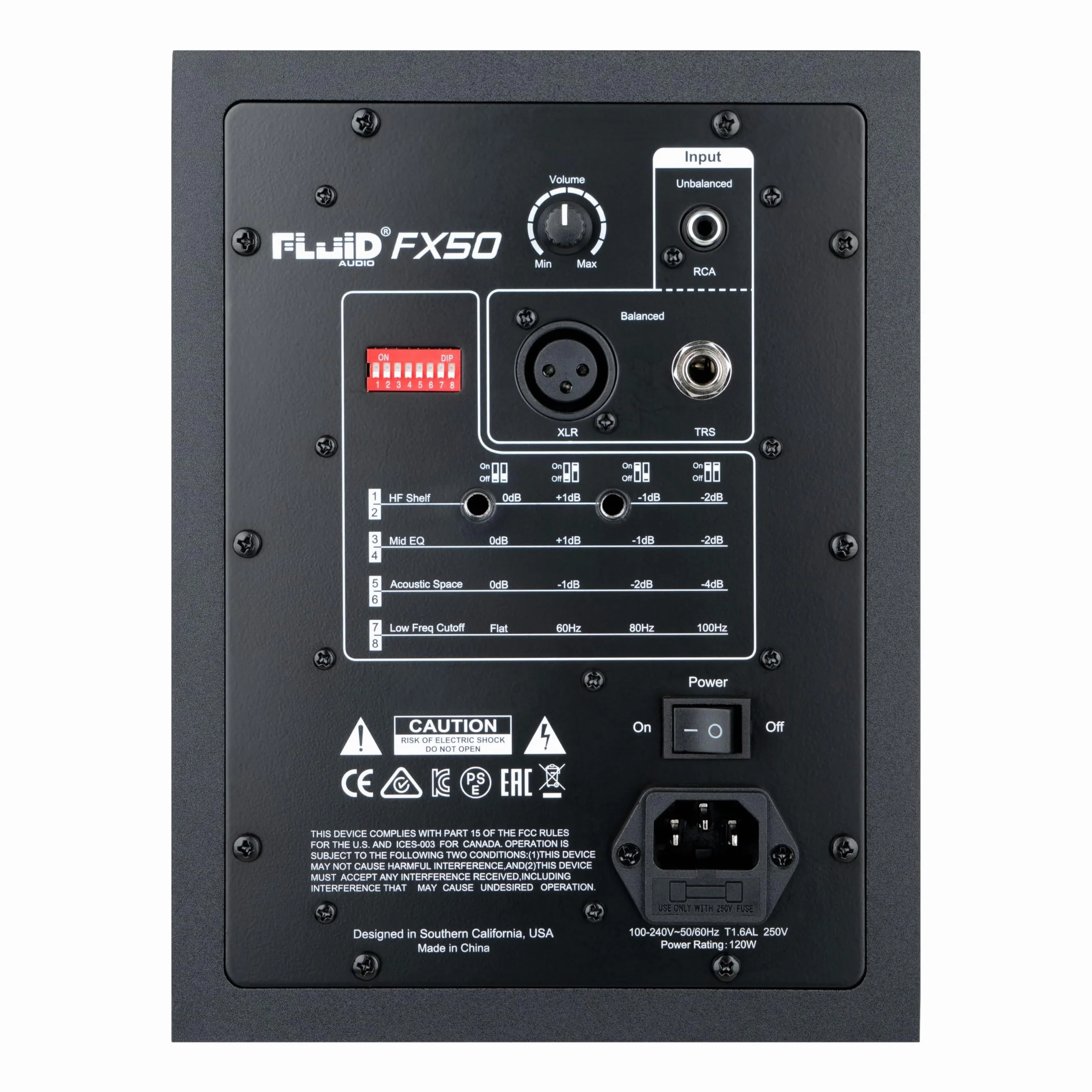 Fluid Audio FX50 V2 altavoces de monitor de campo cercano (monitores de estudio activos, controladores coaxiales de 2 vías, 60 W RMS, ideal para estudios domésticos y grabaciones profesionales), negro