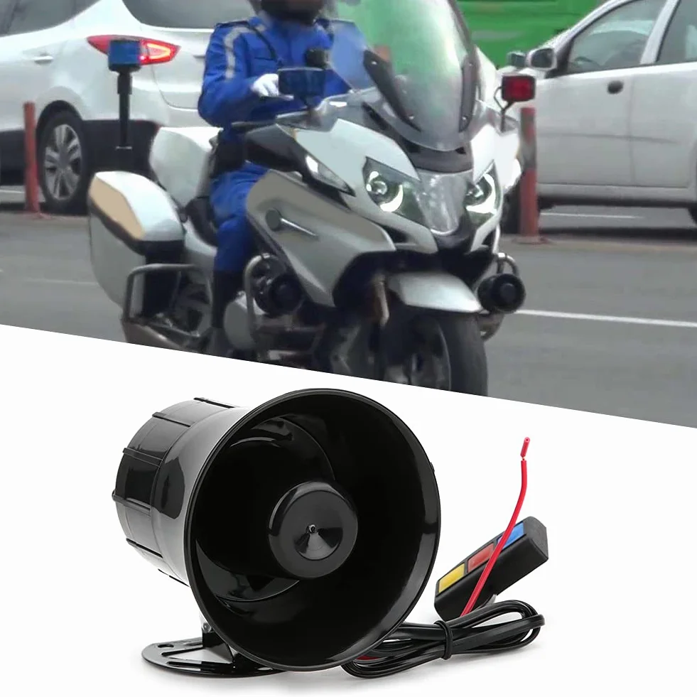 Altavoz de Bocina de 3 Tonos, 12V, 30W, Altavoz de Bocina de 3 Tonos para Coche, Megáfono de Motocicleta, Sirena de Advertencia Electrónica, Dron de Ambulancia