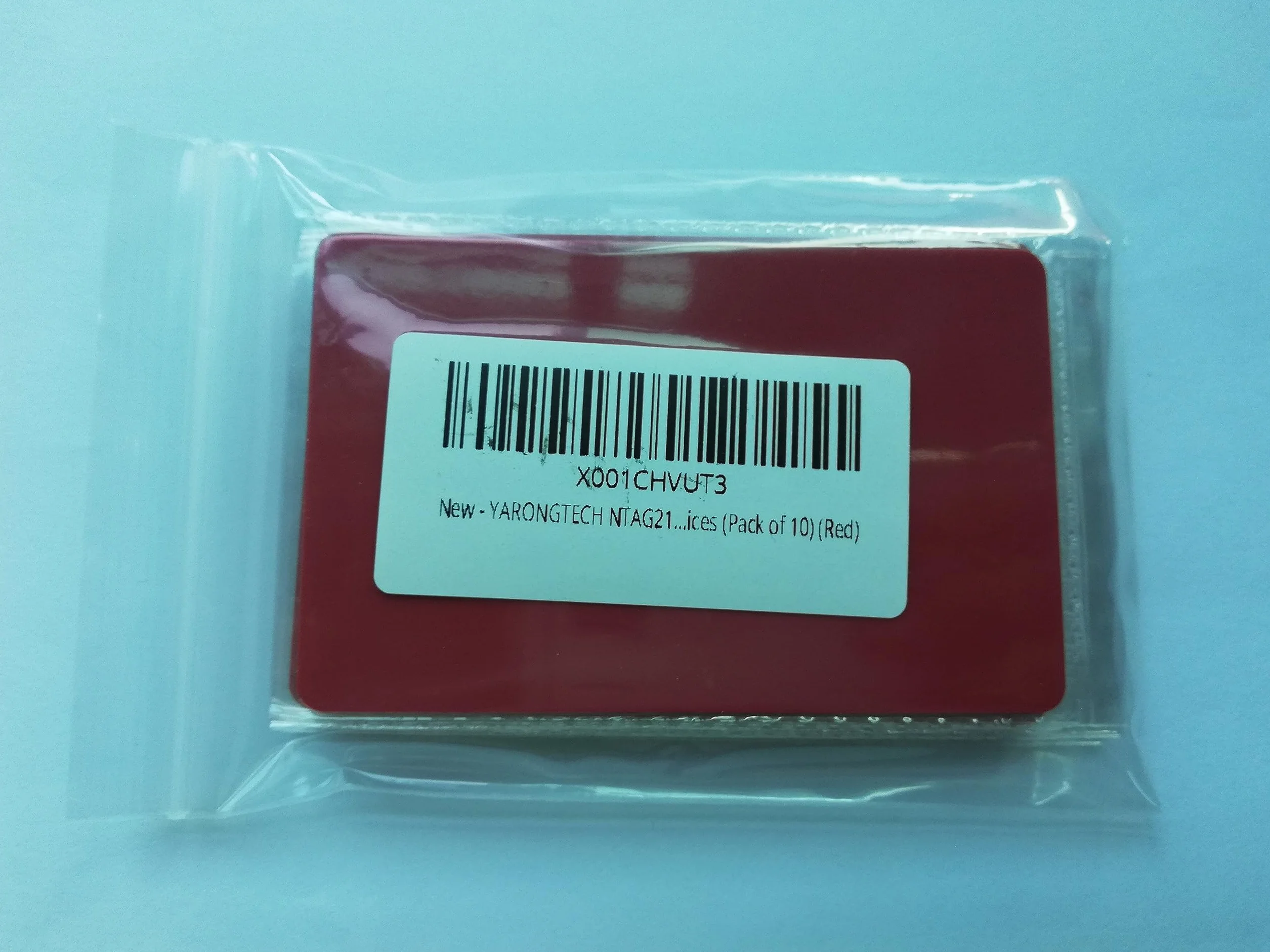 YARONGTECH NTAG215 NFC Tarjetas PVC Blancas TagMo Paquete 10 Rojo