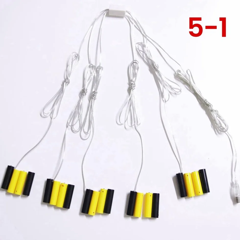 Eliminadores de pilas AAA virtuales Alimentados por USB para , luces LED y decoraciones de reemplazo 5 en 1.